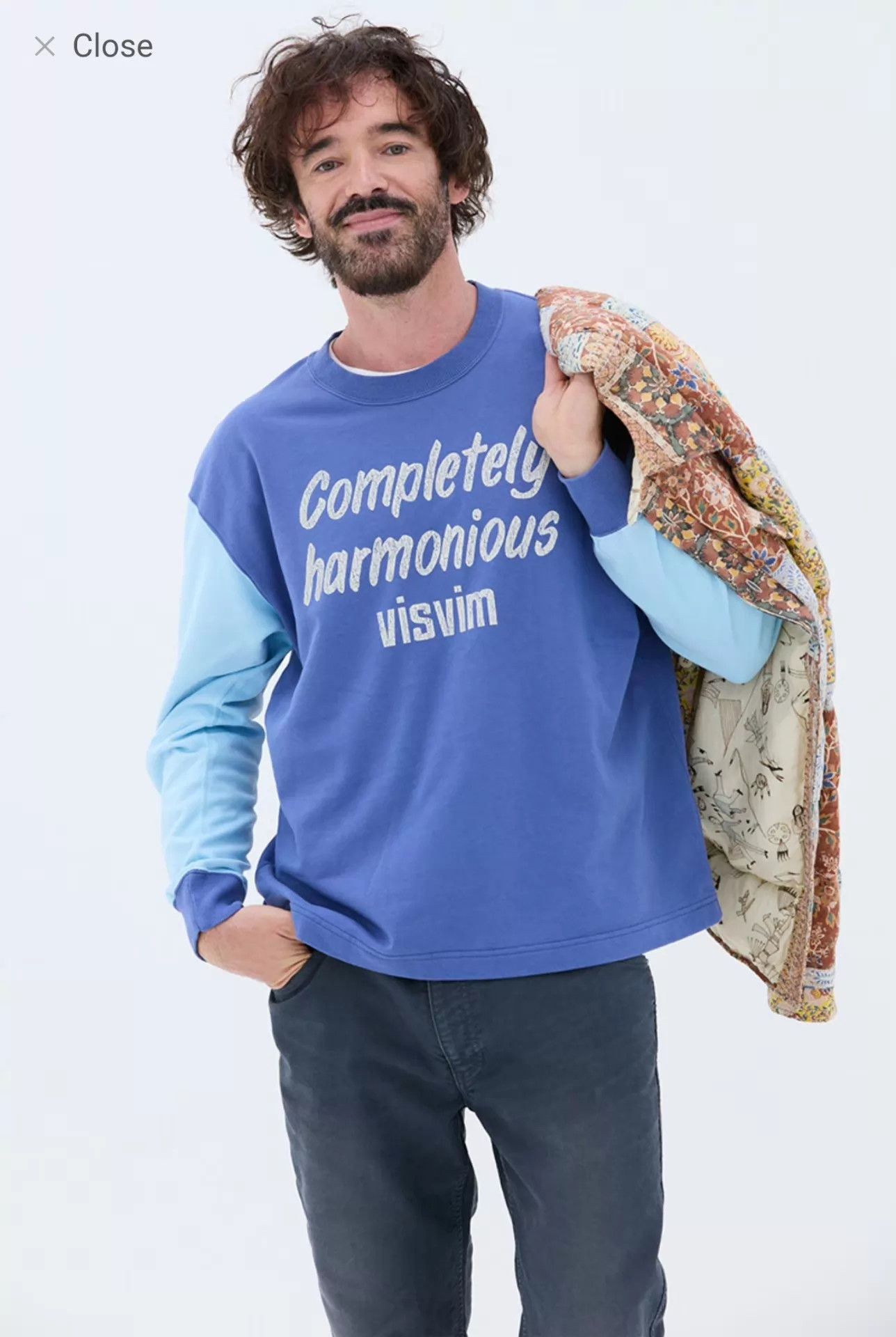 Visvim new VISVIM 26SS JUMBO TEE L/S DMGD FIL Excl Charcoal/Blue1 Size US S / EU 44-46 / 1 - 9 Thumbnail