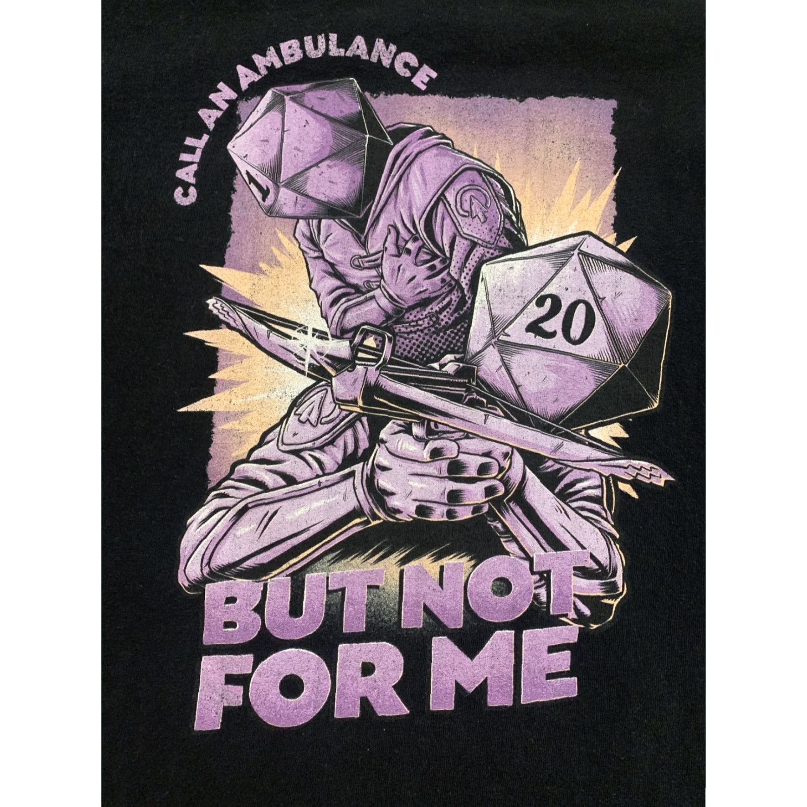 Gildan VINTAGE Gildan RPG Call An Ambulance But Not For Me T-Shirt Adult Large Black Mens Size US L / EU 52-54 / 3 - 2 Thumbnail
