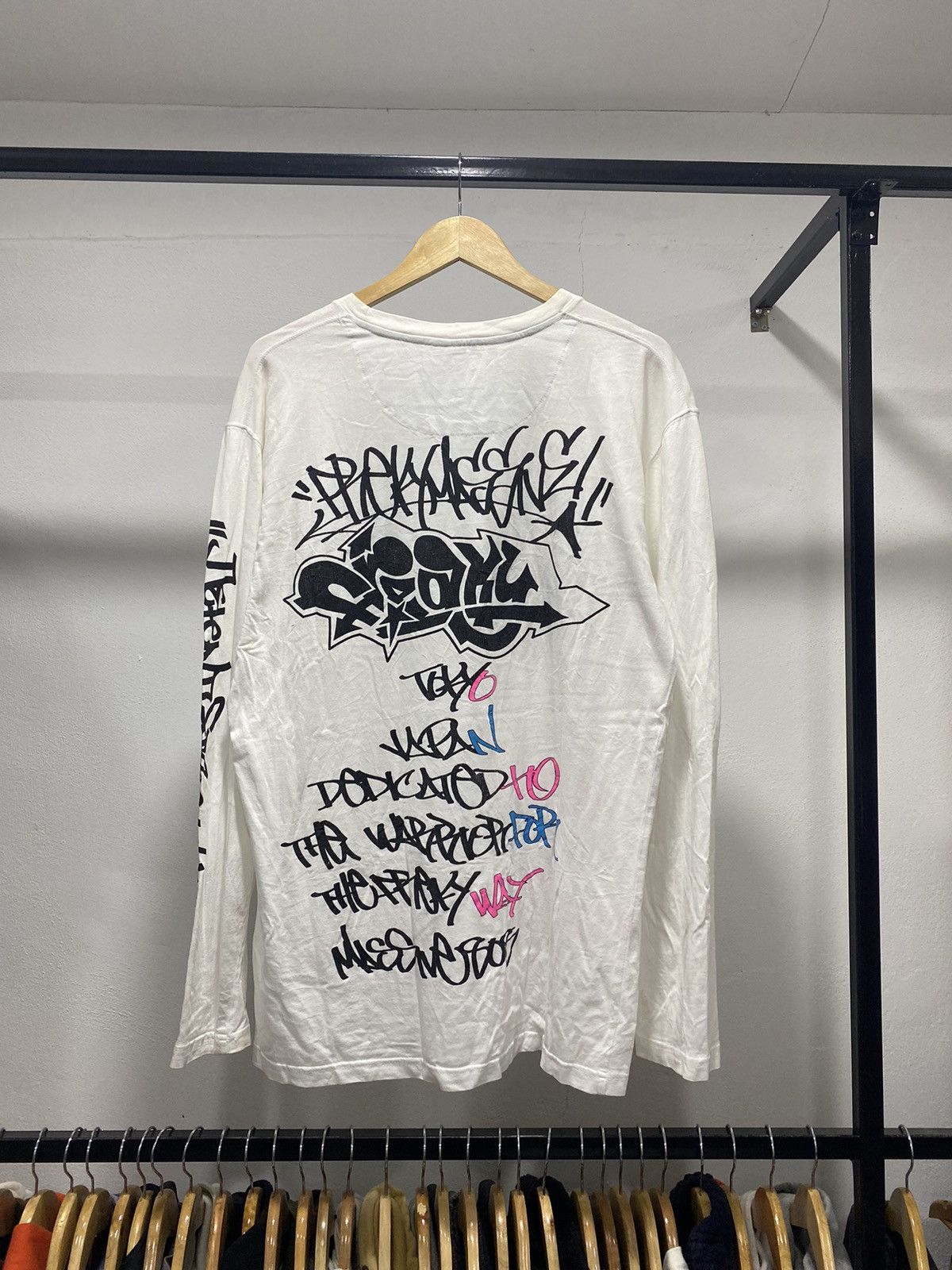 Hysteric Glamour × Japanese Brand × Le Grande Bleu (L.G.B.) Sick☠️ Treaky y2k Poem Ls Tshirt Graffiti Punk Lgb Hysteric Size US L / EU 52-54 / 3 - 1 Thumbnail
