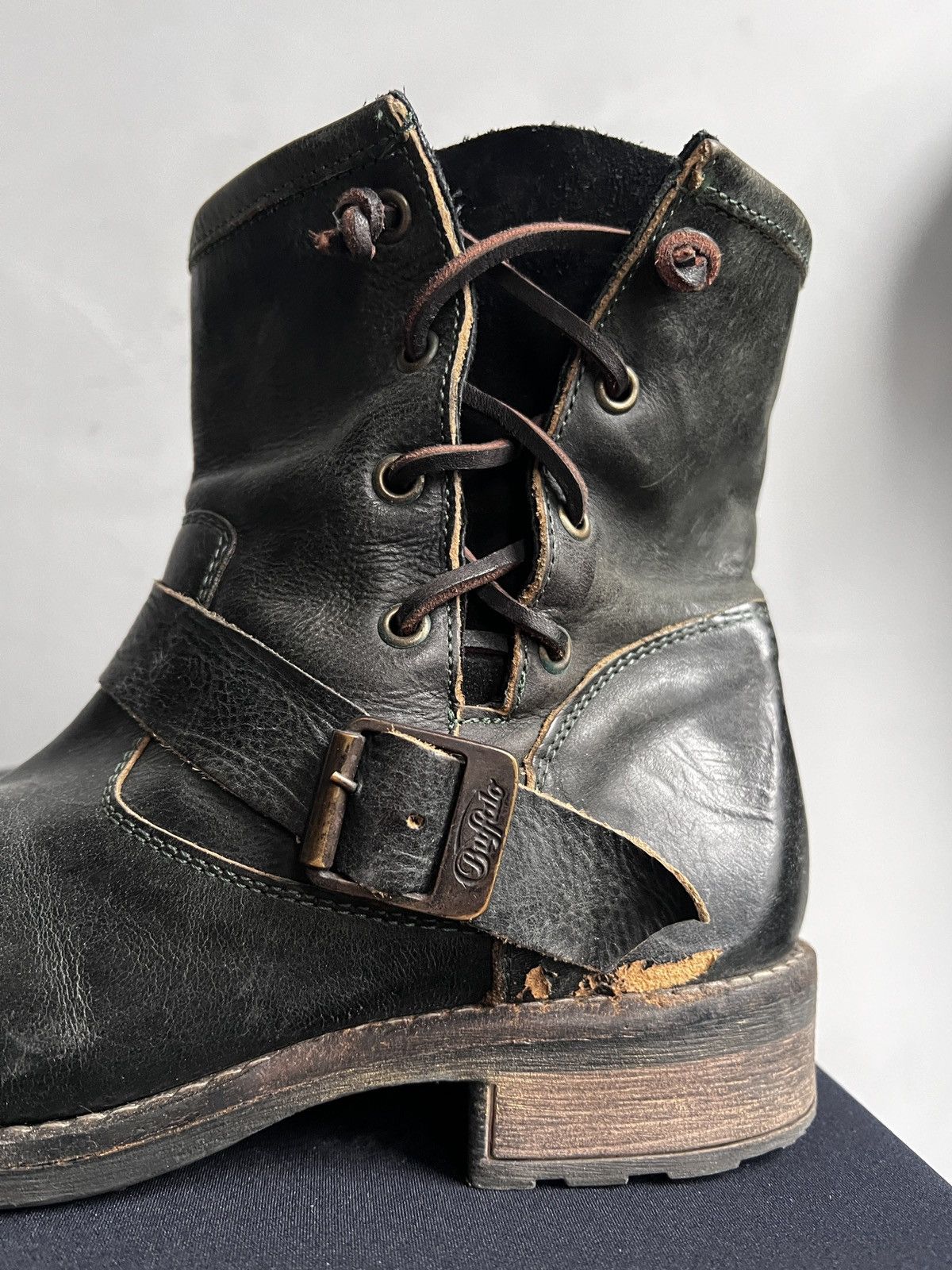 Buffalo London Buffalo avant garde leather boots style Airstep green Size US 7 / EU 40 - 6 Thumbnail