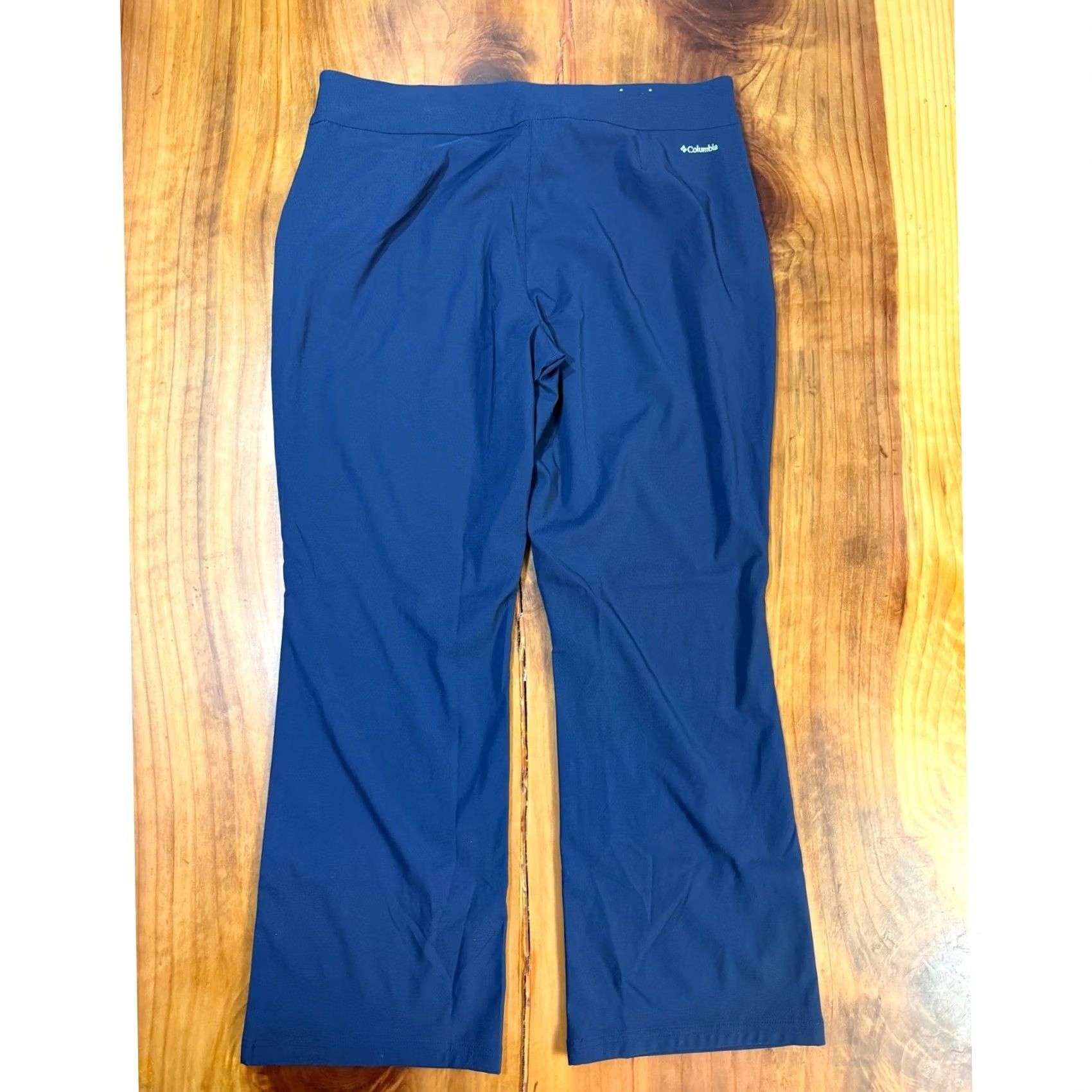 Vintage Columbia Pants 2XL Women Blue Solid Chino Straight Pull On Classic Fit 40 Waist 32 Inseam Navy Holiday/Everyday Wear Size 40" / US 18 - 7 Thumbnail