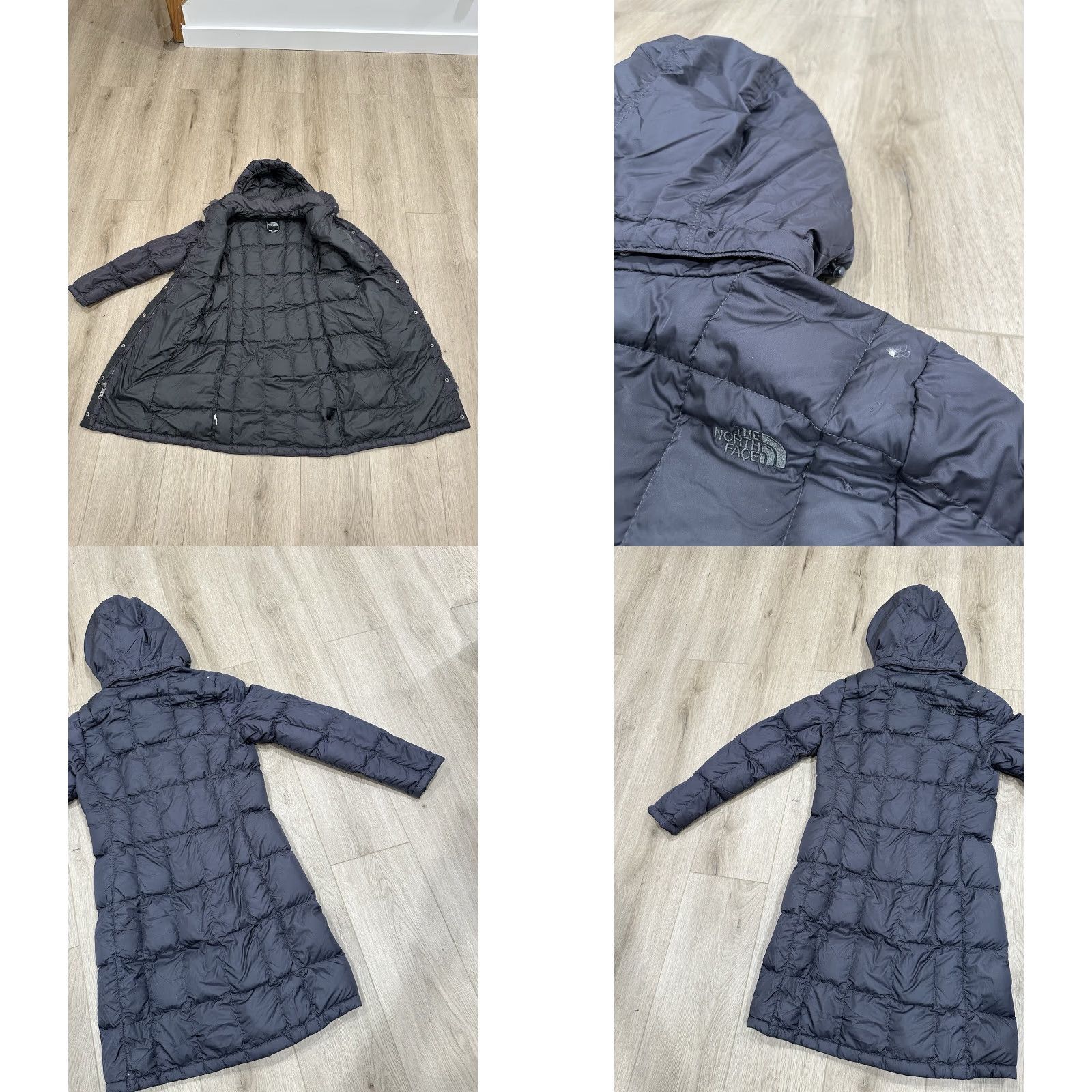 The North Face The North Face Jacket Women’s Size S Puffer Full Zip Long Coat Nylon Gray Down Insulated Lightweight Zipper Hooded Winter Casual Size S / US 4 / IT 40 - 9 Thumbnail