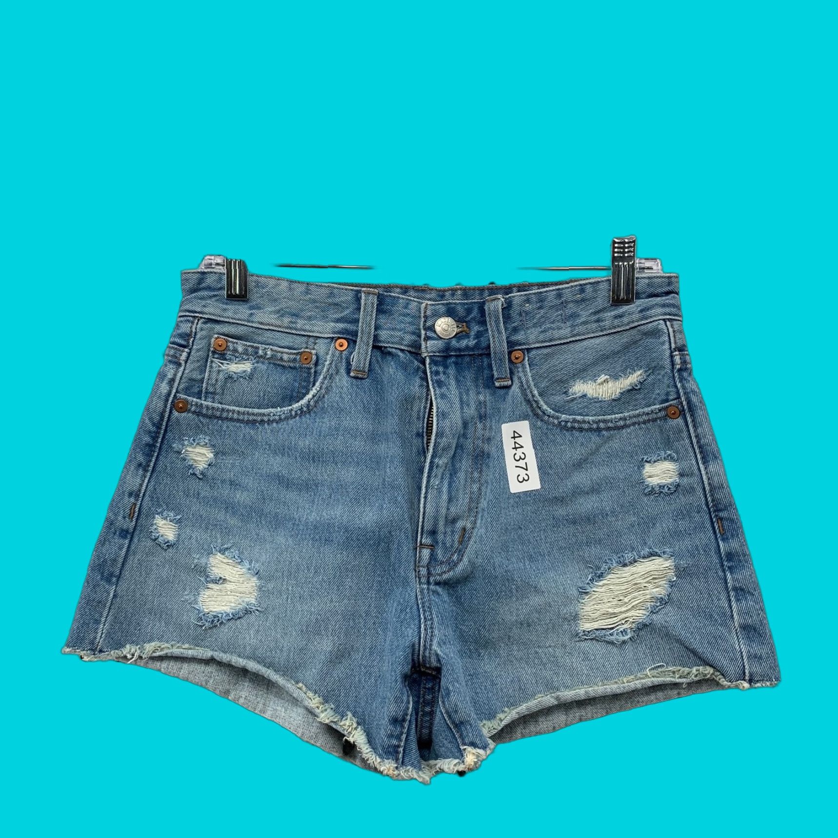 Madewell Madewell Denim Cut Off Shorts Womens 25 Blue Relaxed Fit Distressed 3 in Inseam 30x3 Rock Womens Size 42" / US 20 - 1 Thumbnail