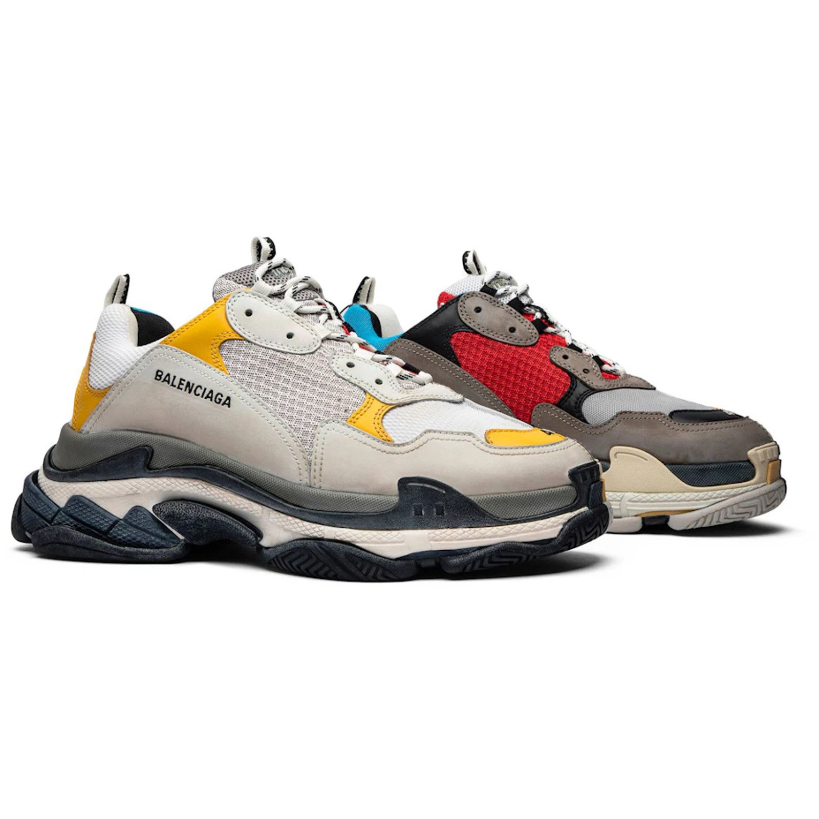 Balenciaga Balenciaga Triple S Split White Grey Yellow Flat Platform Size US 6 / EU 39 - 4 Thumbnail