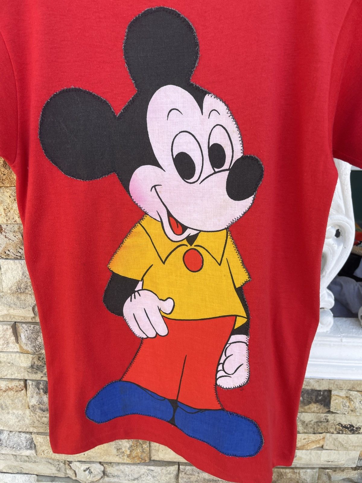 Disney × Mickey Mouse × Vintage Last Drop🔥Vtg 70s Mickey Mouse Back To The Future Movie Tee Size US S / EU 44-46 / 1 - 3 Thumbnail