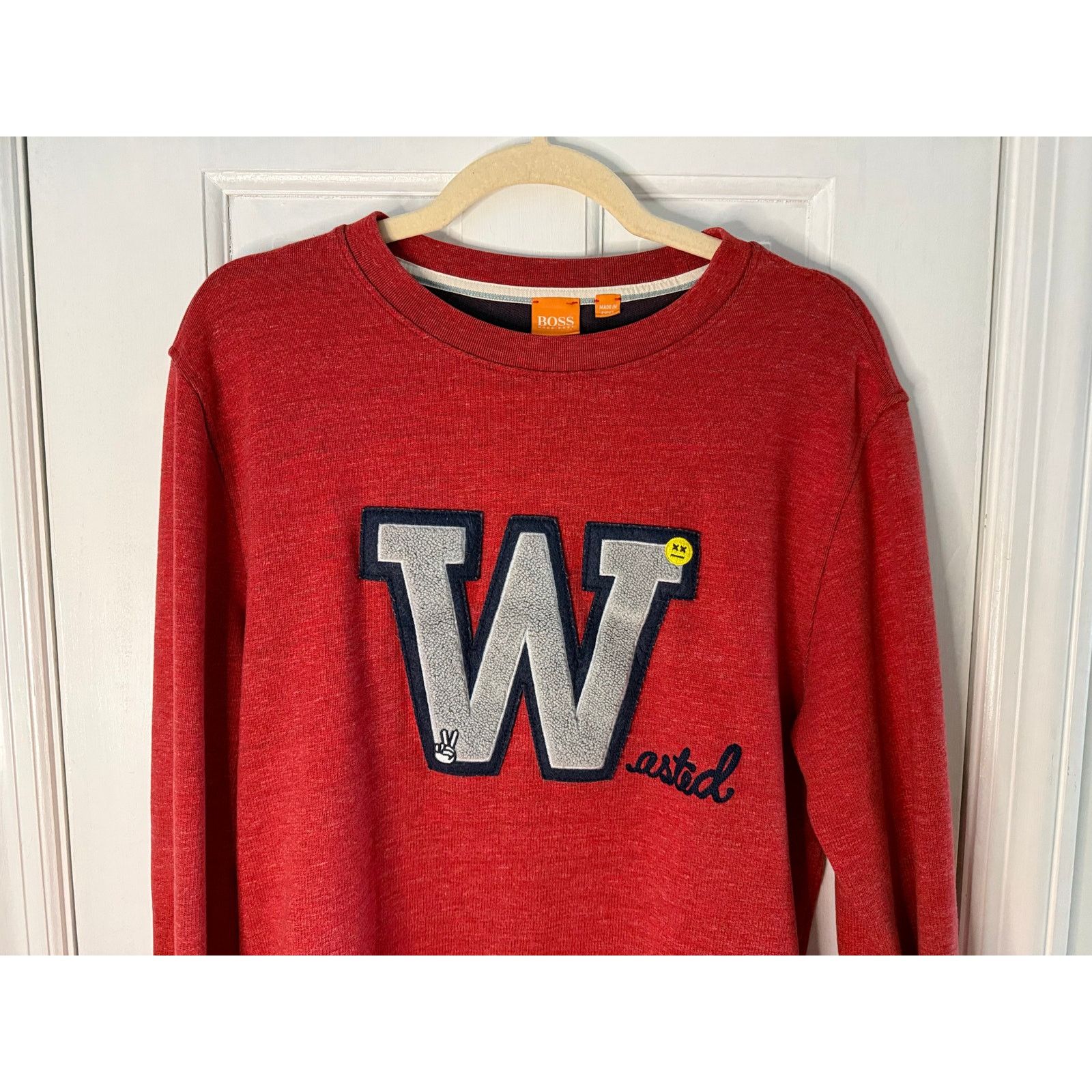 Hugo Boss Hugo Boss Orange Varsity style "Wasted" Sweatshirt Lg Size US L / EU 52-54 / 3 - 3 Thumbnail