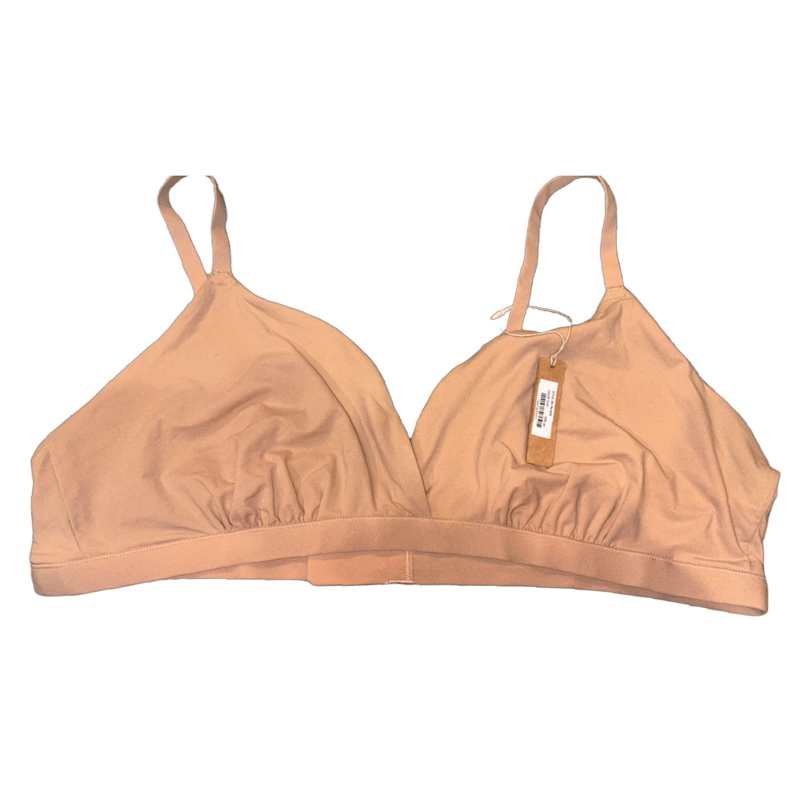 SKIMS SKIMS Fits Everybody Crossover Bralette 4XL Clay Wireless Fitted Bra Womens Size ONE SIZE - 1 Thumbnail