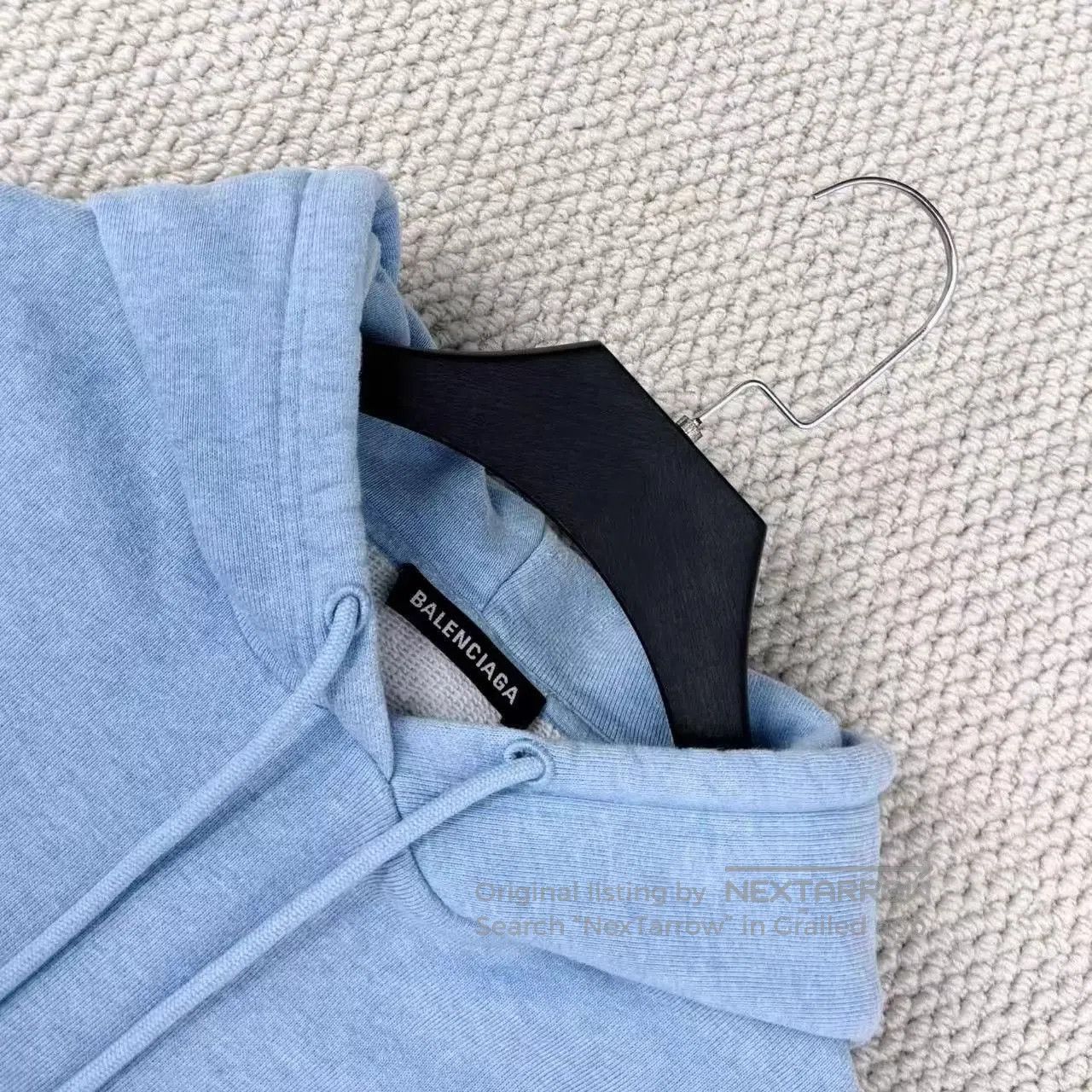 Balenciaga Blue Oversized Hoodie with Front Pocket. Size US S / EU 44-46 / 1 - 3 Thumbnail