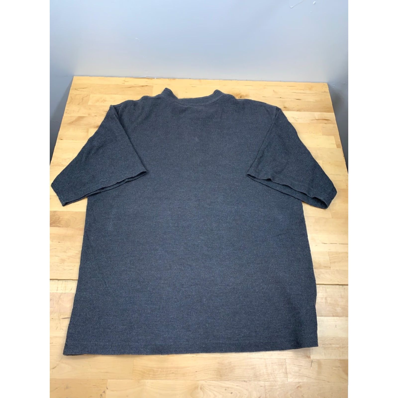 Anchor Blue VINTAGE Anchor Blue T-Shirt Henley Shirt Short Sleeve Mens L Gray Casual 3967 Size US L / EU 52-54 / 3 - 2 Thumbnail