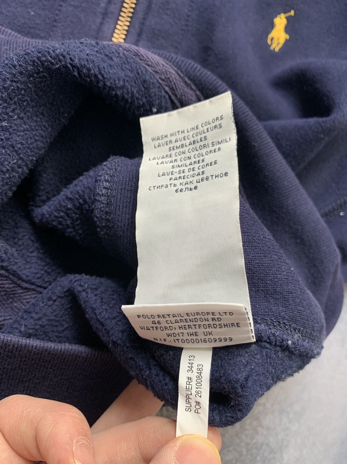 Polo Ralph Lauren × Vintage Polo Ralph Lauren Navy Logo Essential Hoodie Size US M / EU 48-50 / 2 - 7 Thumbnail