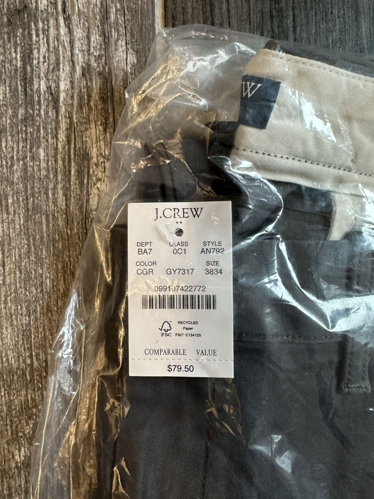 Gap × J.Crew × Polo Ralph Lauren NEW J.Crew 250 Skinny-fit Chino Onyx Grey Size 38 Size US 38 / EU 54 - 6 Thumbnail