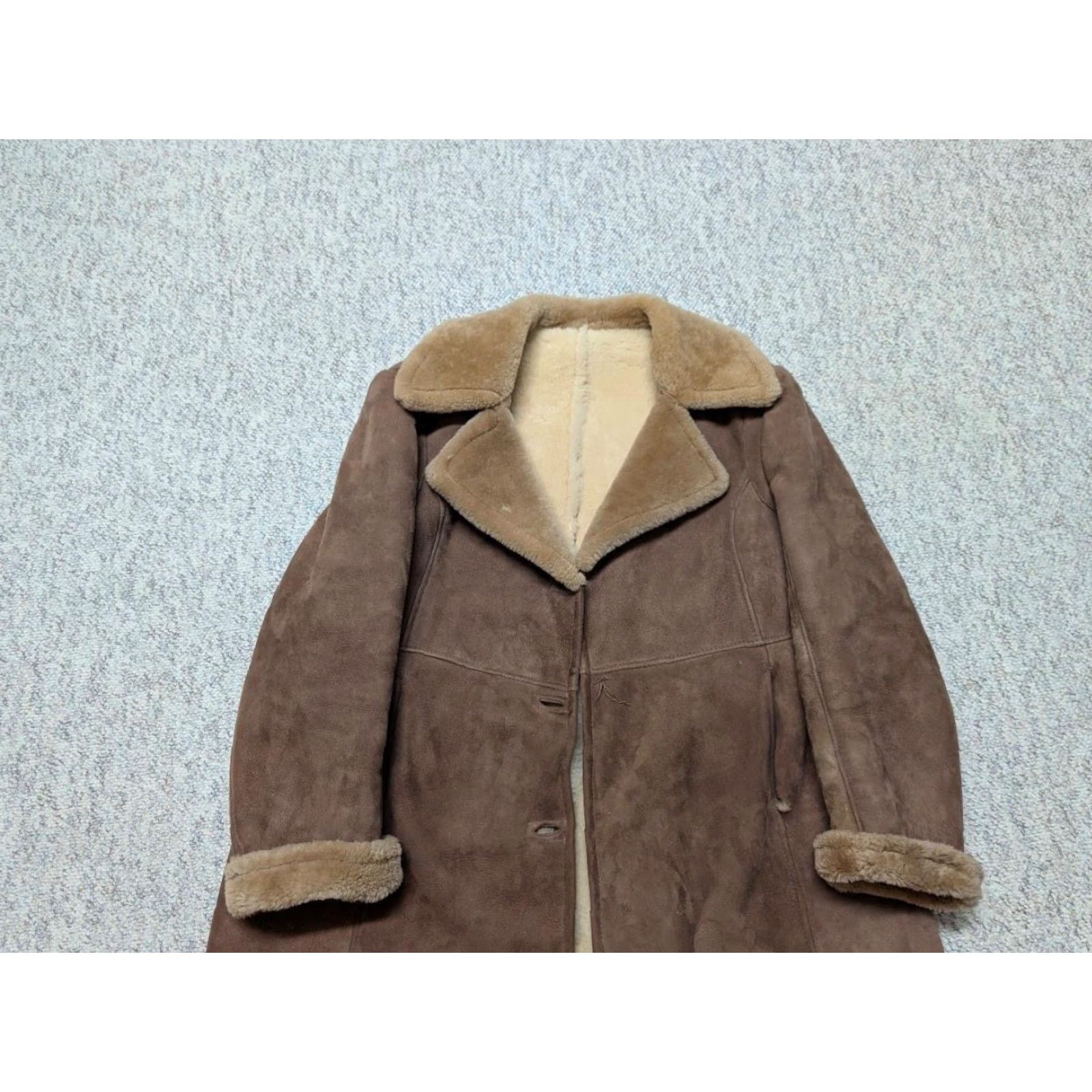 Vintage VINTAGE White Eagle Furs Coat Western Shirt Mens XL Brown Leather Shearling Sheepskin Cowboy 46 Size US XL / EU 56 / 4 - 3 Thumbnail