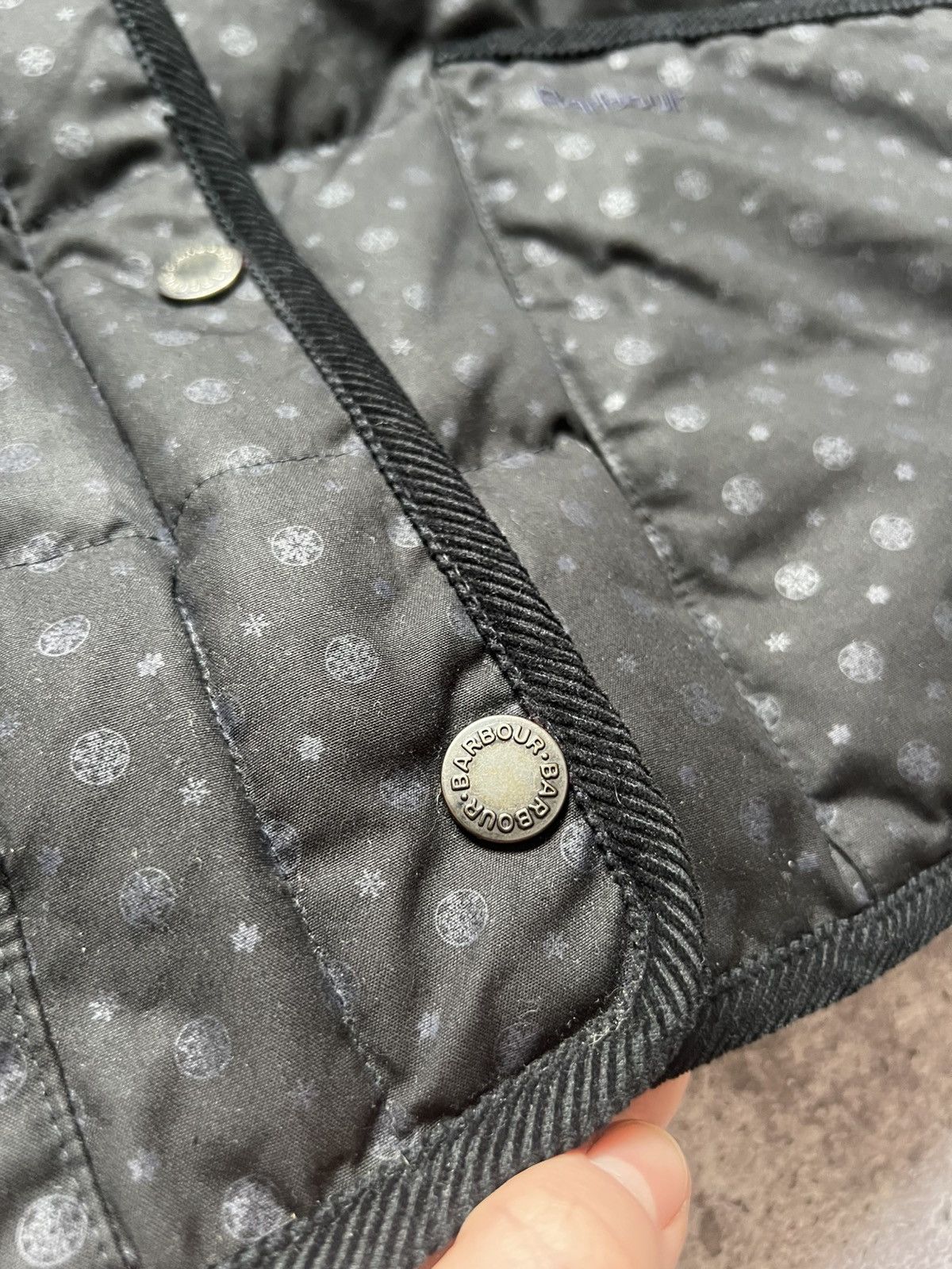 Barbour Barbour Wax Snow Spot Baffle Puffer Waxed Jacket Size L / US 10 / IT 46 - 12 Thumbnail