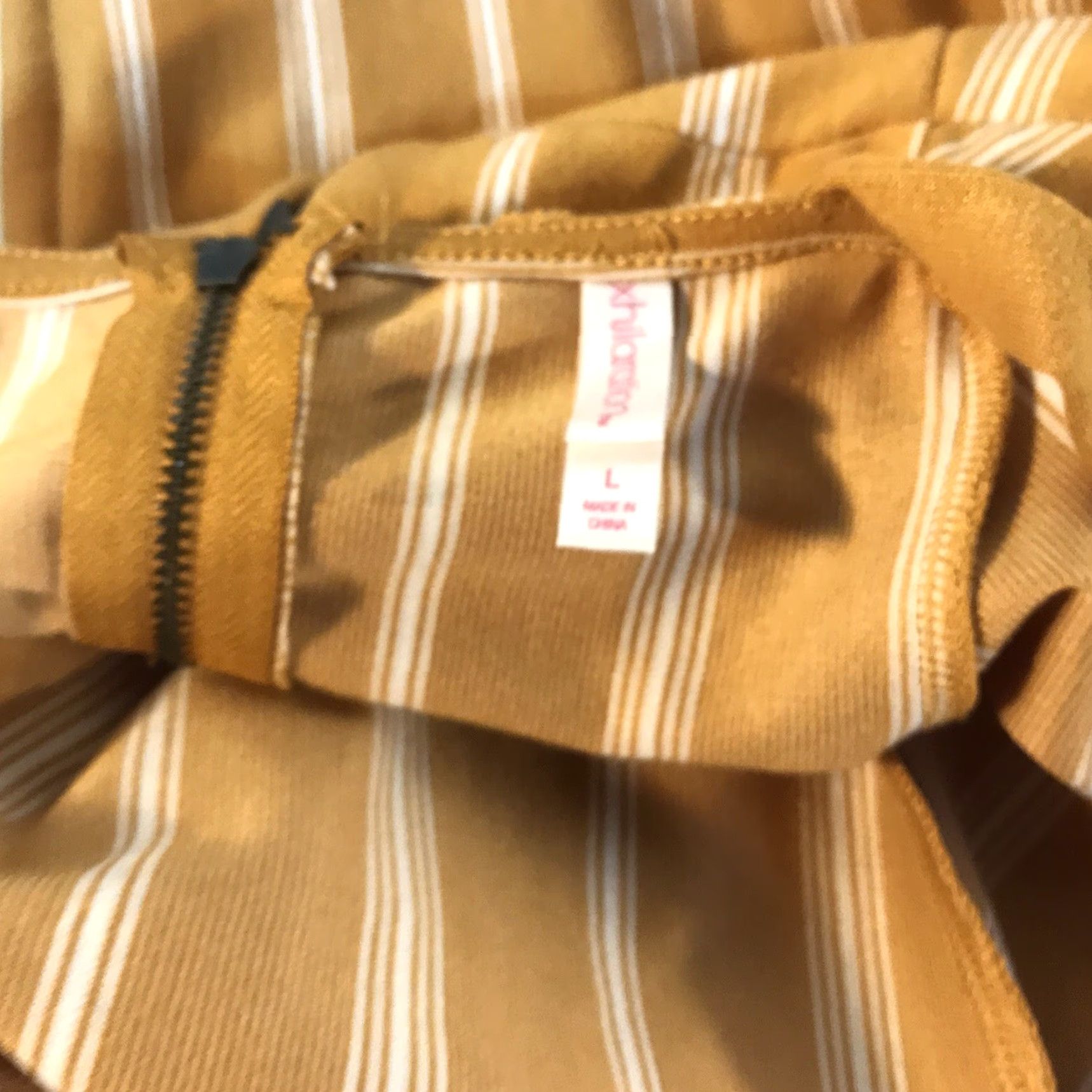 Vintage XHILARATION Gold White Striped Wide Leg Romper Womens Size L Strappy Sleeve Square Neck Casual Spring Summer Size 36" / US 14 / IT 50 - 3 Thumbnail