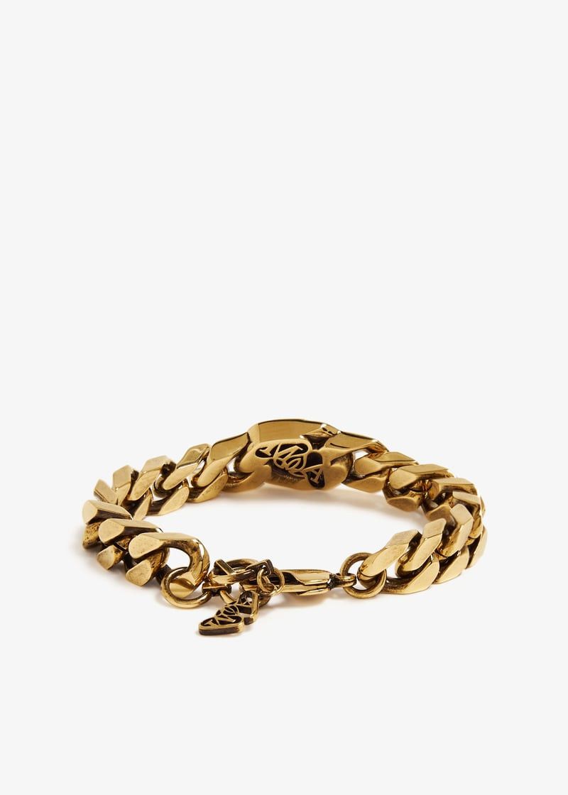 Alexander McQueen o1loc1c0625 Size:OS/ Seal Logo Chain Bracelet in Golden Size ONE SIZE - 3 Thumbnail