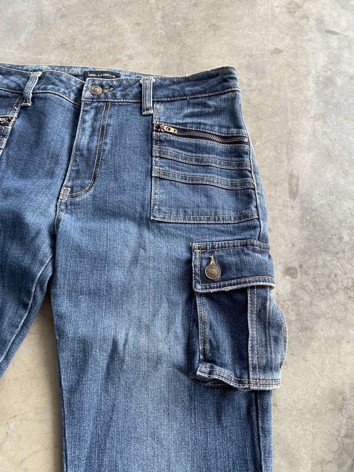 Hysteric Glamour × If Six Was Nine × Tornado Mart Flare Jeans Japanese Mer-Lassette Cargo 3D Pocket Size US 30 / EU 46 - 15 Thumbnail