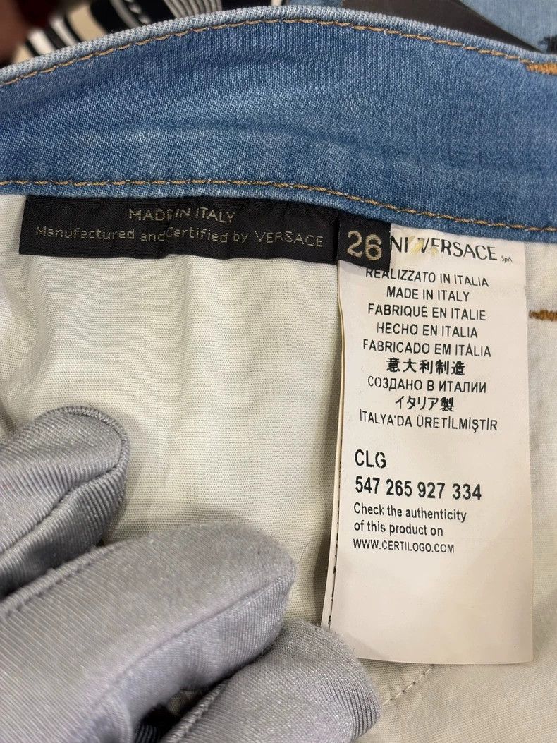 Versace Versace Light blue denim jacket Size 26" / US 2 / IT 38 - 8 Thumbnail