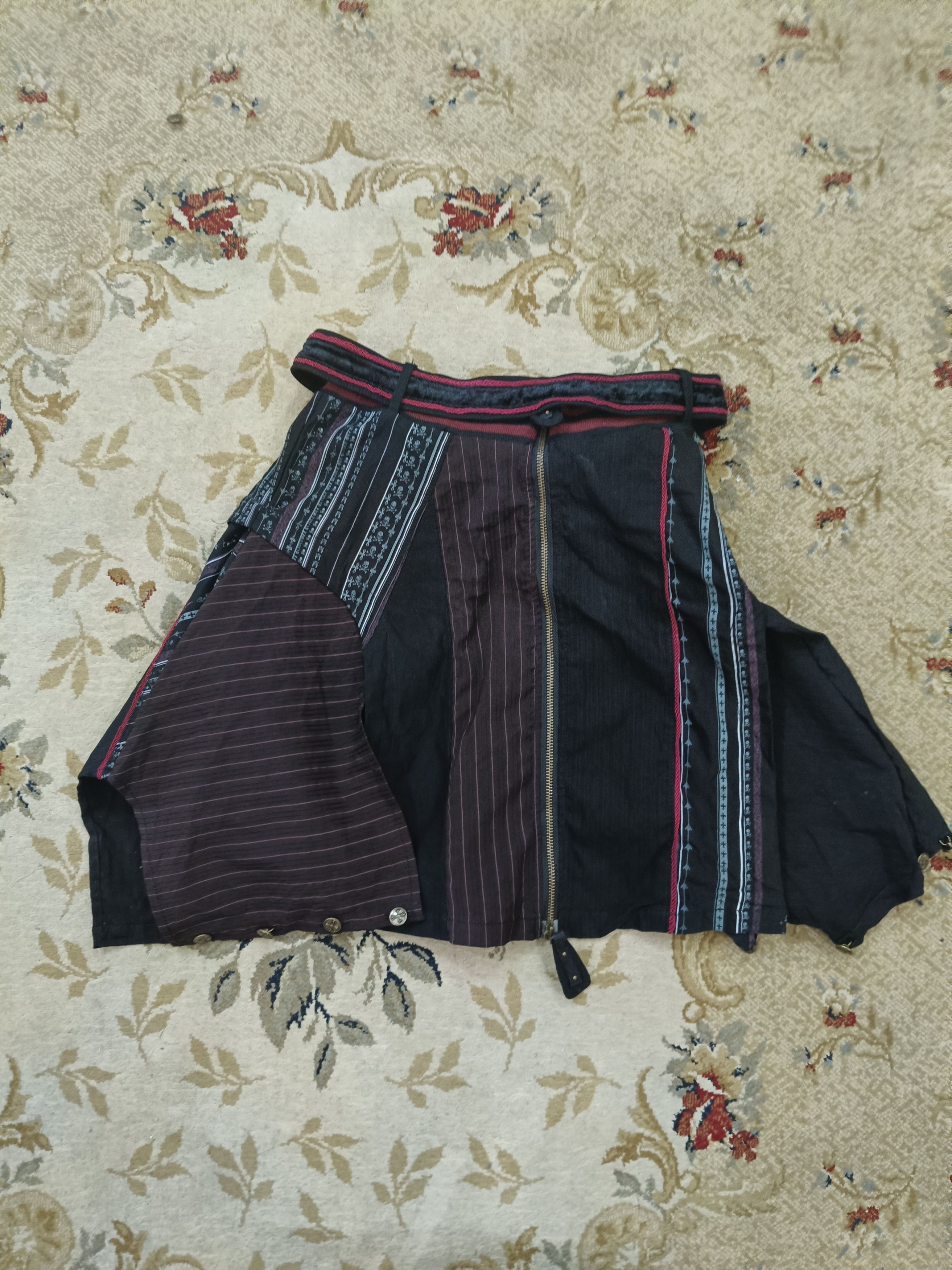 Japanese Brand Ozz Croce Punk Skirt Size 26" / US 2 / IT 38 - 8 Thumbnail
