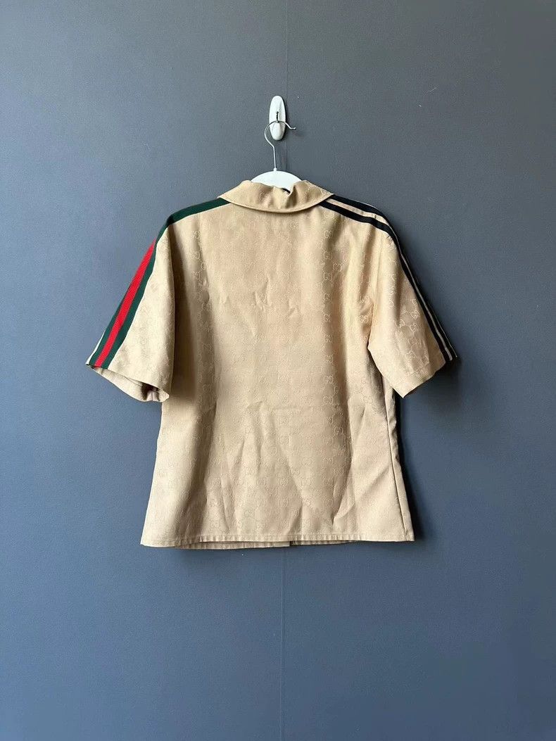 Gucci Gucci Khaki full-print short-sleeved shirt 2501-Nextarrow Size US XXS / EU 40 - 2 Thumbnail