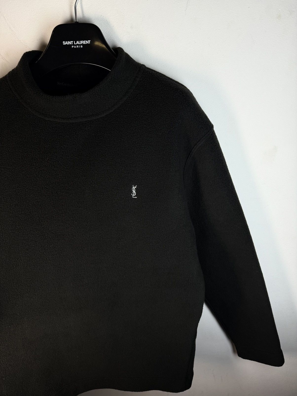 Yves Saint Laurent Fleece YSL Sweatshirt Black Turtleneck Soft Vintage Sweater Size US M / EU 48-50 / 2 - 6 Thumbnail