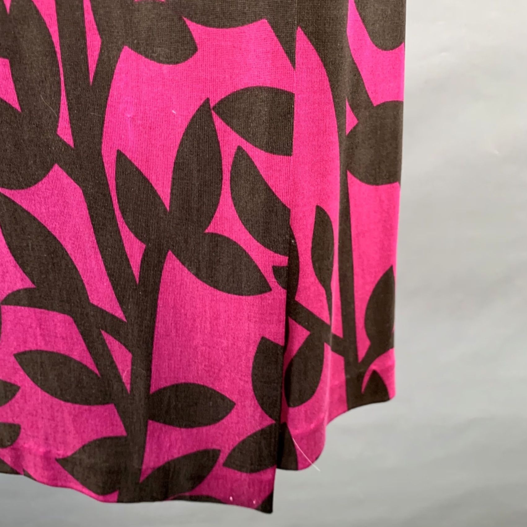 Diane von Furstenberg DIANE VON FURSTENBERG Wrap Dress M Brown Magenta Silk Abstract Floral Women Size M / US 6-8 / IT 42-44 - 6 Thumbnail