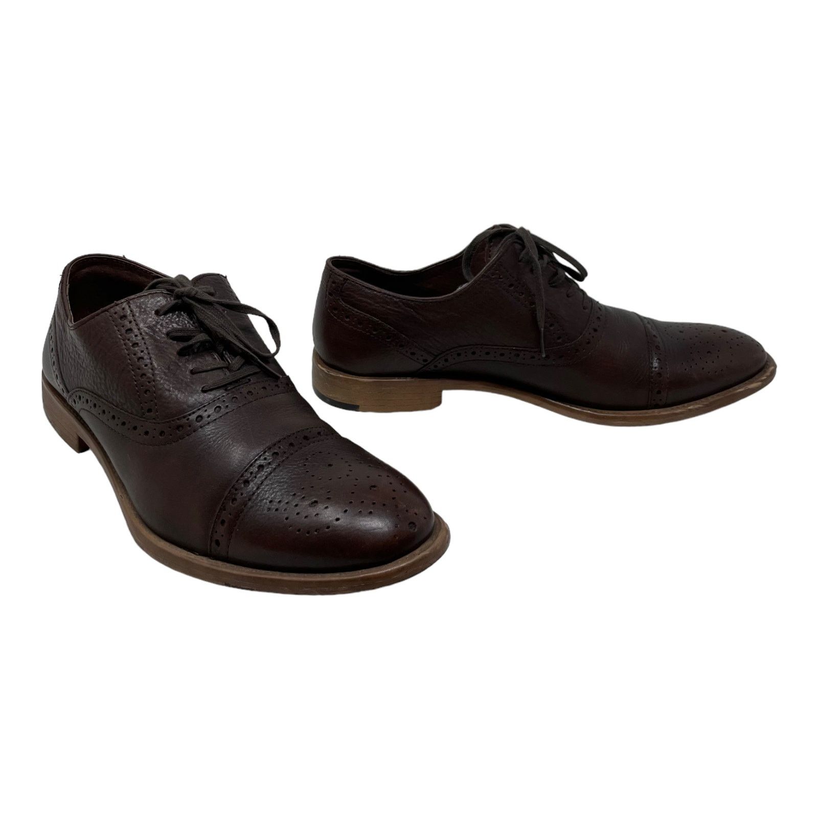 Aston Grey Aston Grey Brown Crocket Leather Oxfords men shoes Size 8 Size US 8 / EU 41 - 5 Thumbnail