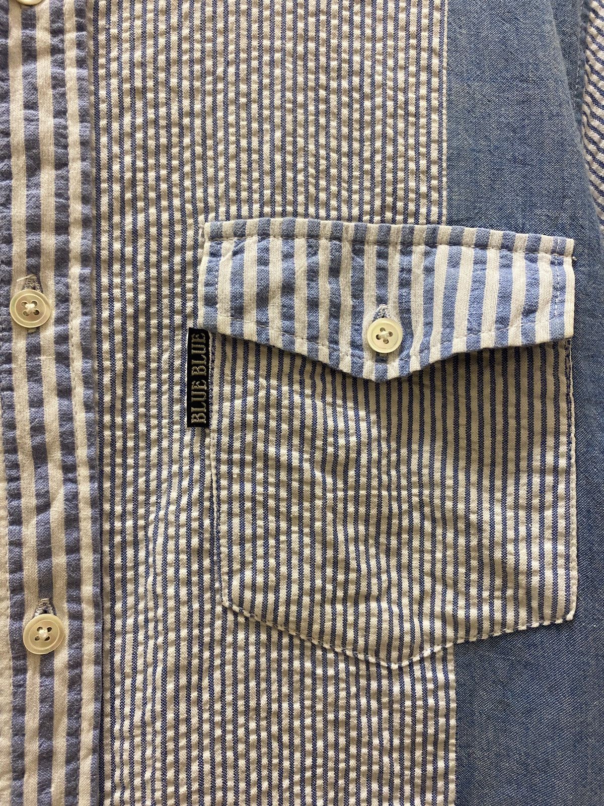 Blue Blue Japan Blue/Blue Patchwork Shirt Size US M / EU 48-50 / 2 - 3 Thumbnail