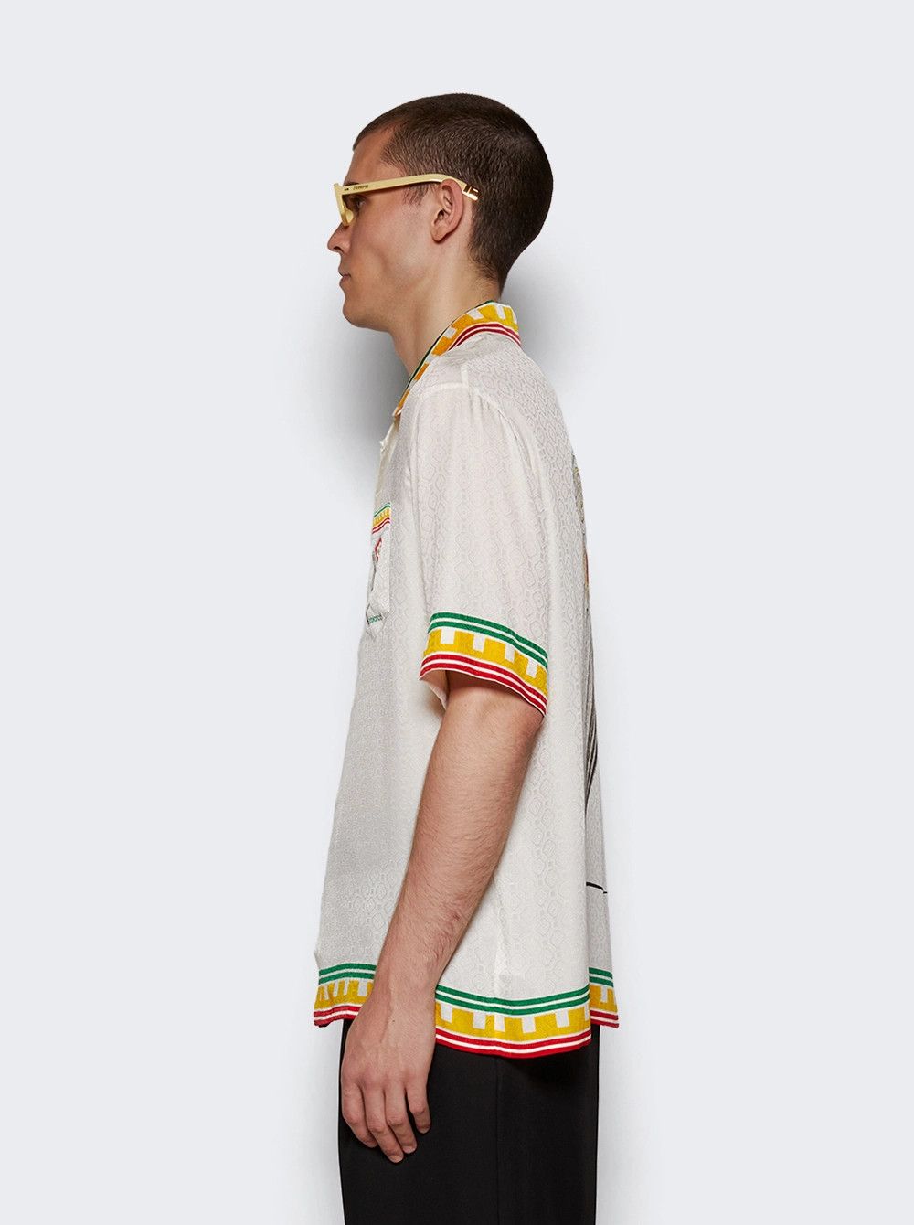 Casablanca o1mle0326 Short Sleeve Cuban Collar Shirt Leaning Column Size US L / EU 52-54 / 3 - 4 Thumbnail
