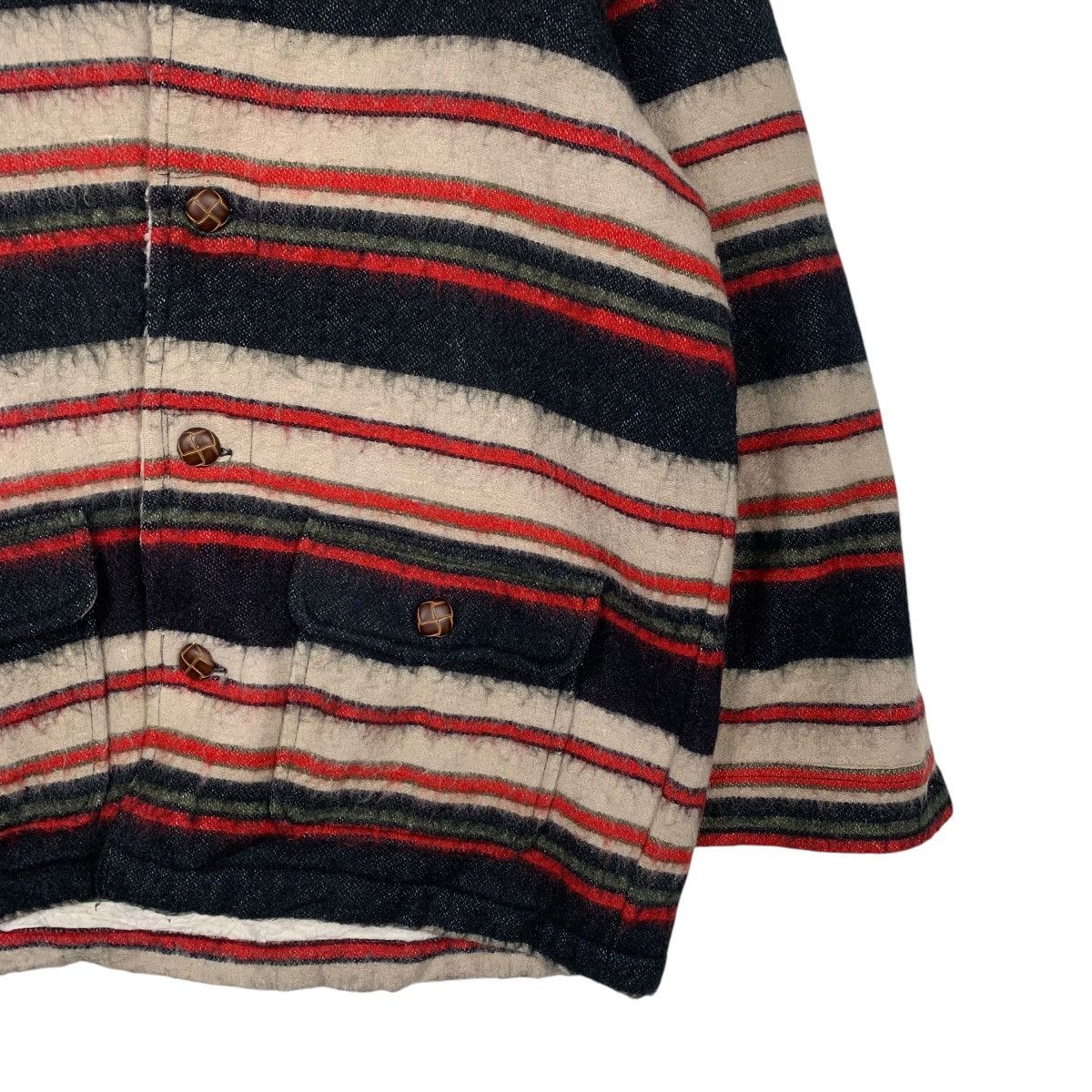Japanese Brand Johns Hamer Octopus Army Stripe Wool Jacket Size US L / EU 52-54 / 3 - 4 Thumbnail