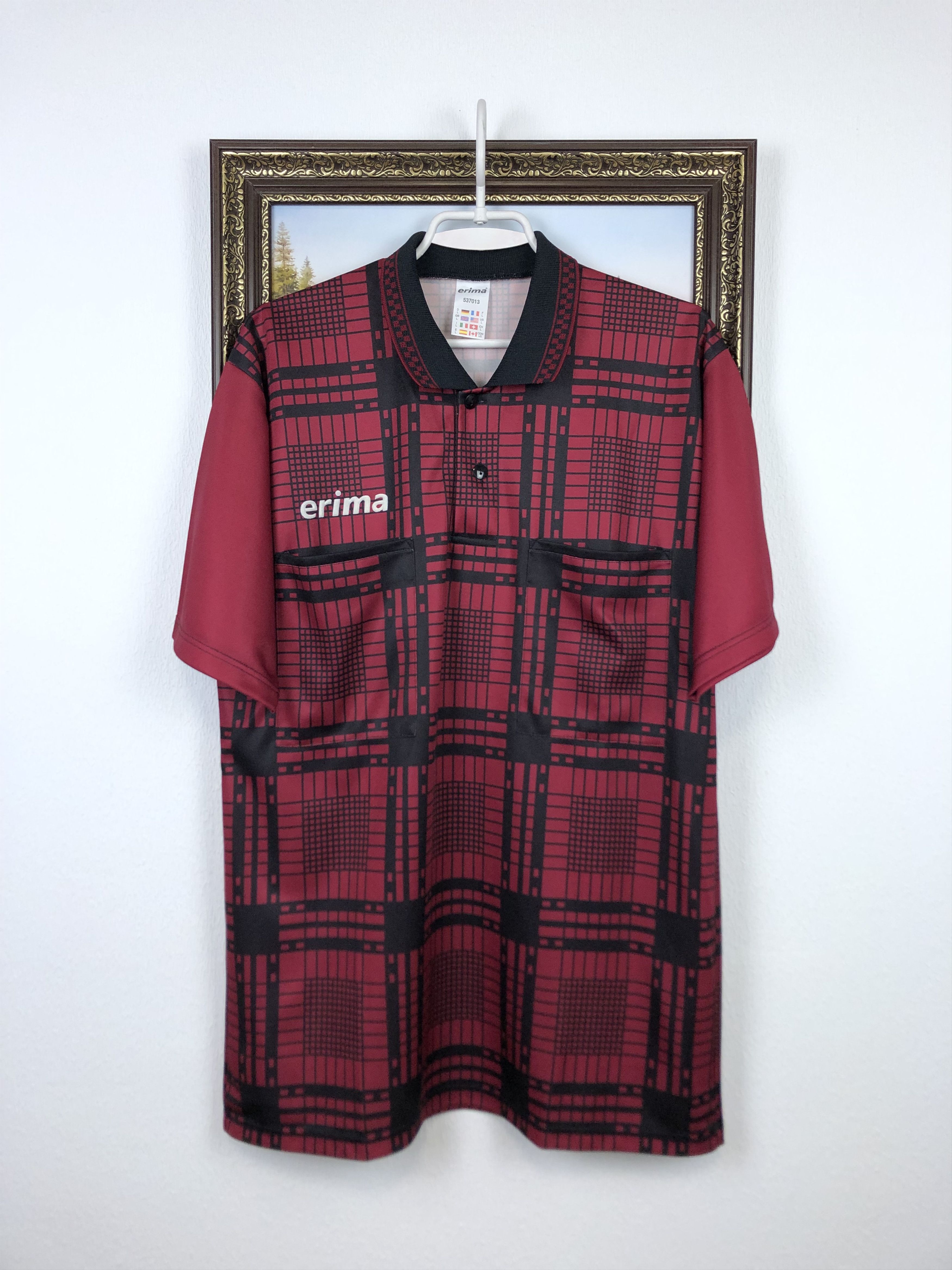 Vintage Vintage 90's Football Template Shirt Referee Jersey Trikot Size US L / EU 52-54 / 3 - 1 Thumbnail