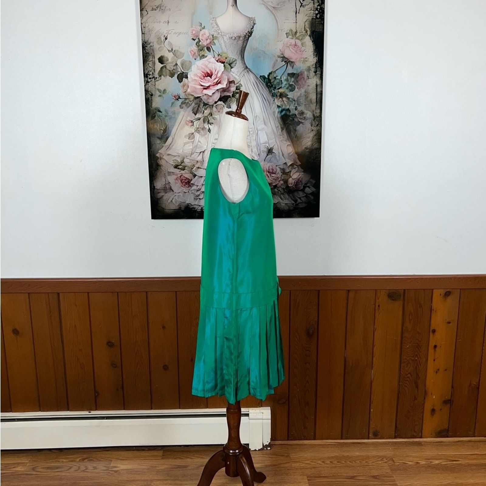 Vintage Gorgeous Vintage 1960s Iridescent Taffeta Mini Dress! Size XL / US 12-14 / IT 48-50 - 4 Thumbnail