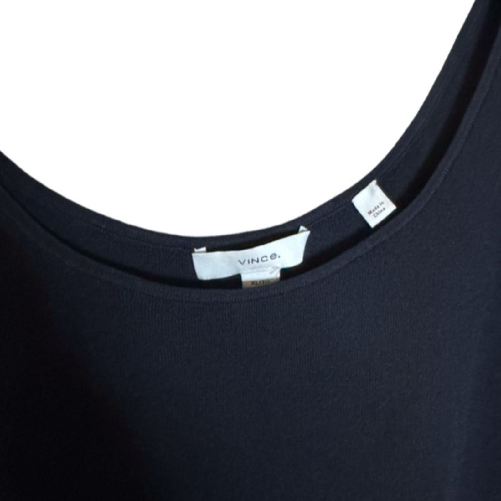 Vince Vince Scoop Neck Tank Top - Black Size XL Size XL / US 12-14 / IT 48-50 - 4 Thumbnail