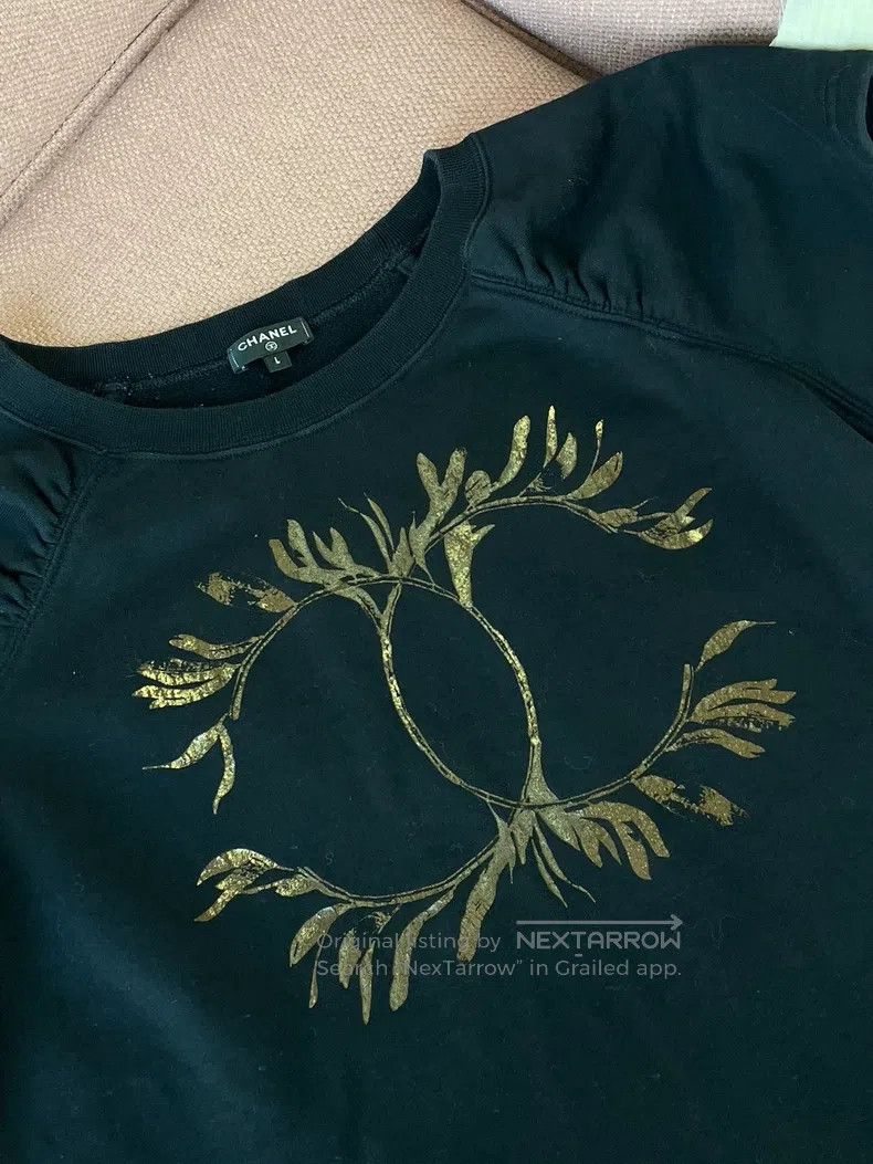 Chanel Chanel Greek series black gold-plated logo double CT shirt Size L / US 10 / IT 46 - 2 Thumbnail