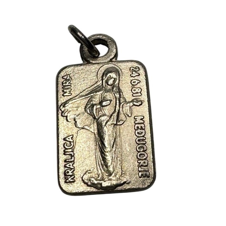 Other Vintage Religious Medal Silver Tone Pendant ''Our Lady Of Me Size ONE SIZE - 2 Thumbnail