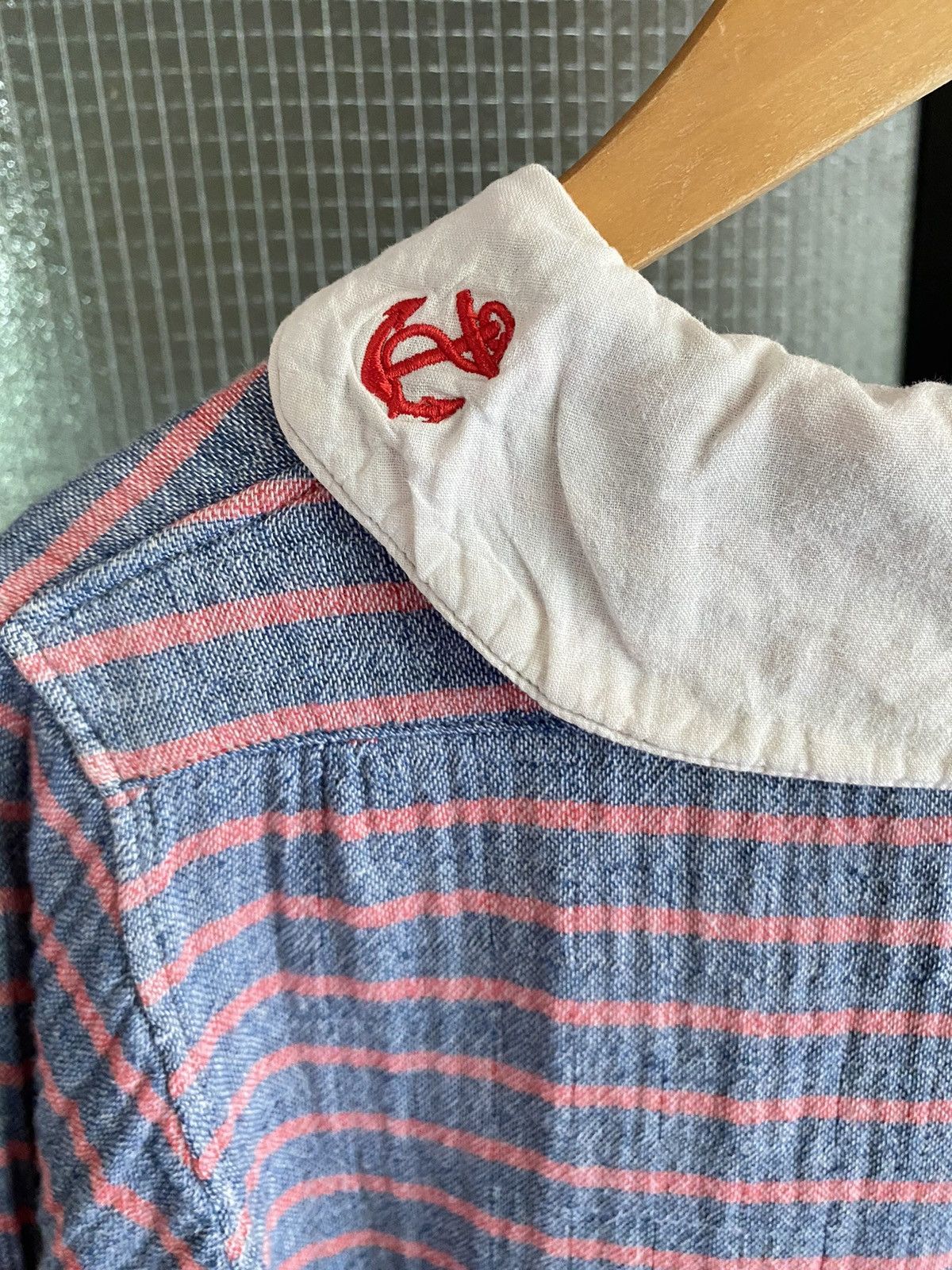 Kapital KAPITAL Purple Long-Sleeve Stripes Sailor Polo Shirt Size XS / US 0-2 / IT 36-38 - 4 Thumbnail