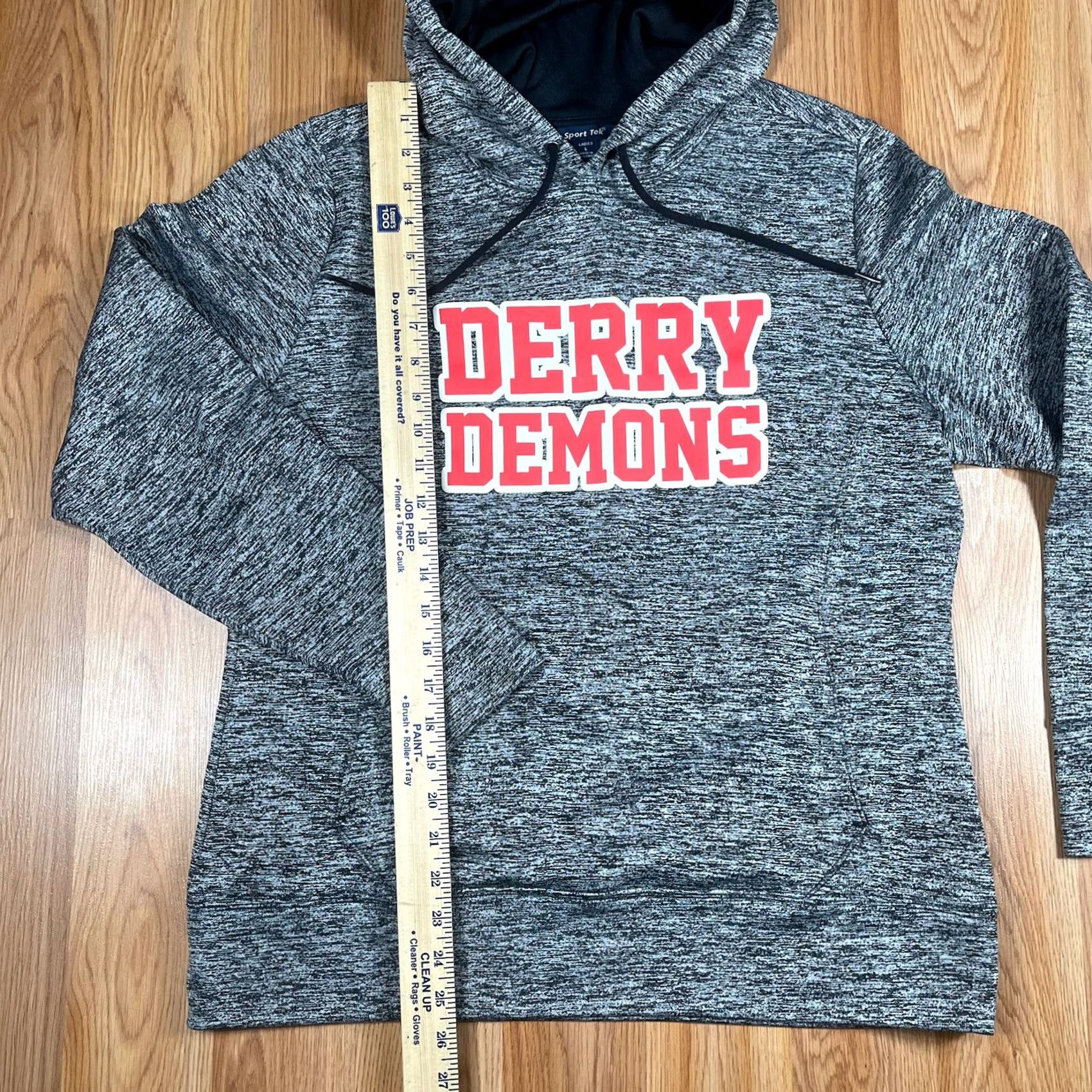Vintage Sport Tek Hoodie Womens L Large Gray Derry Demons Polyester Pullover Hooded Size L / US 10 / IT 46 - 3 Thumbnail