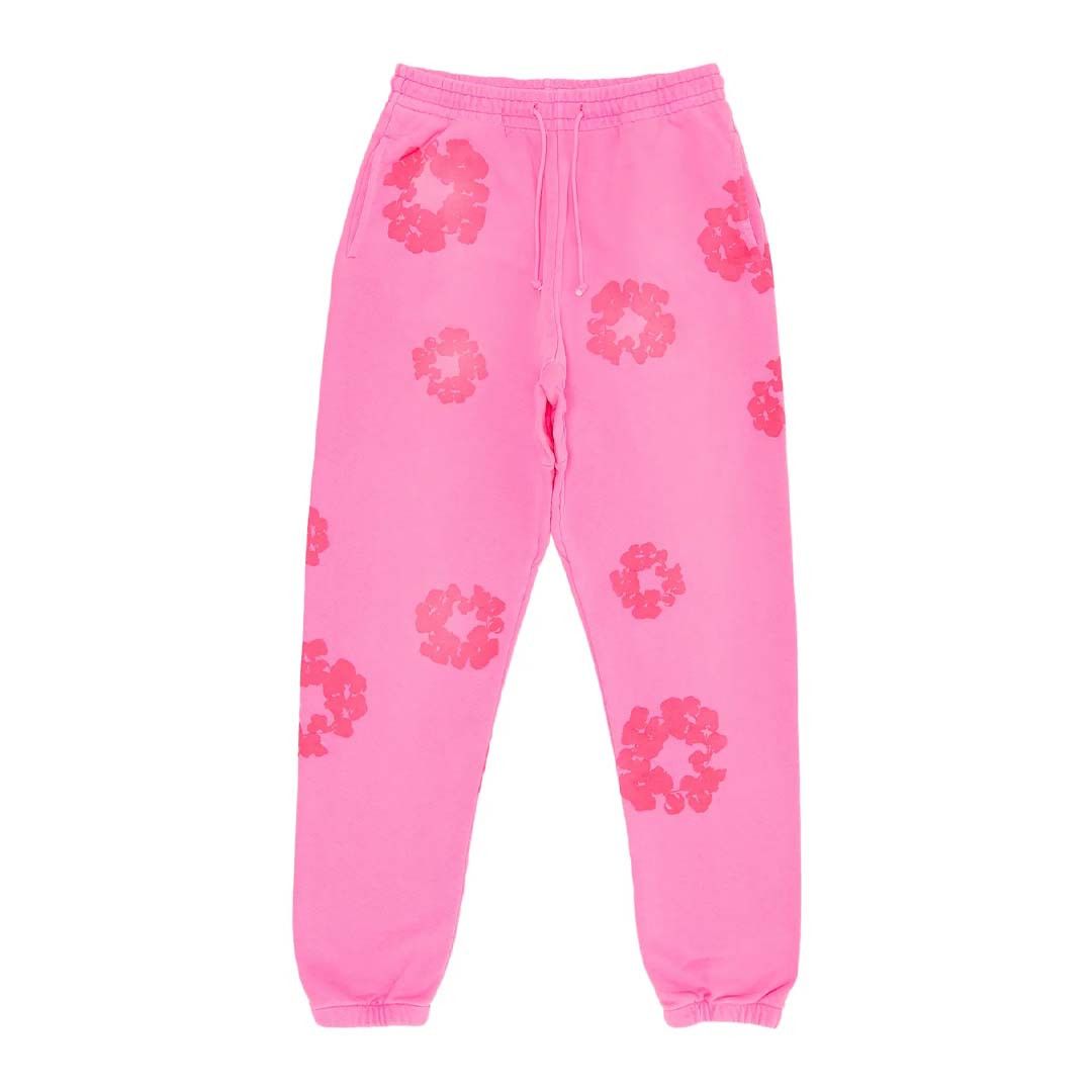 DENIM TEARS Mono Cotton Wreath Sweatpants 'Pink' Size US 34 / EU 50 - 1 Thumbnail