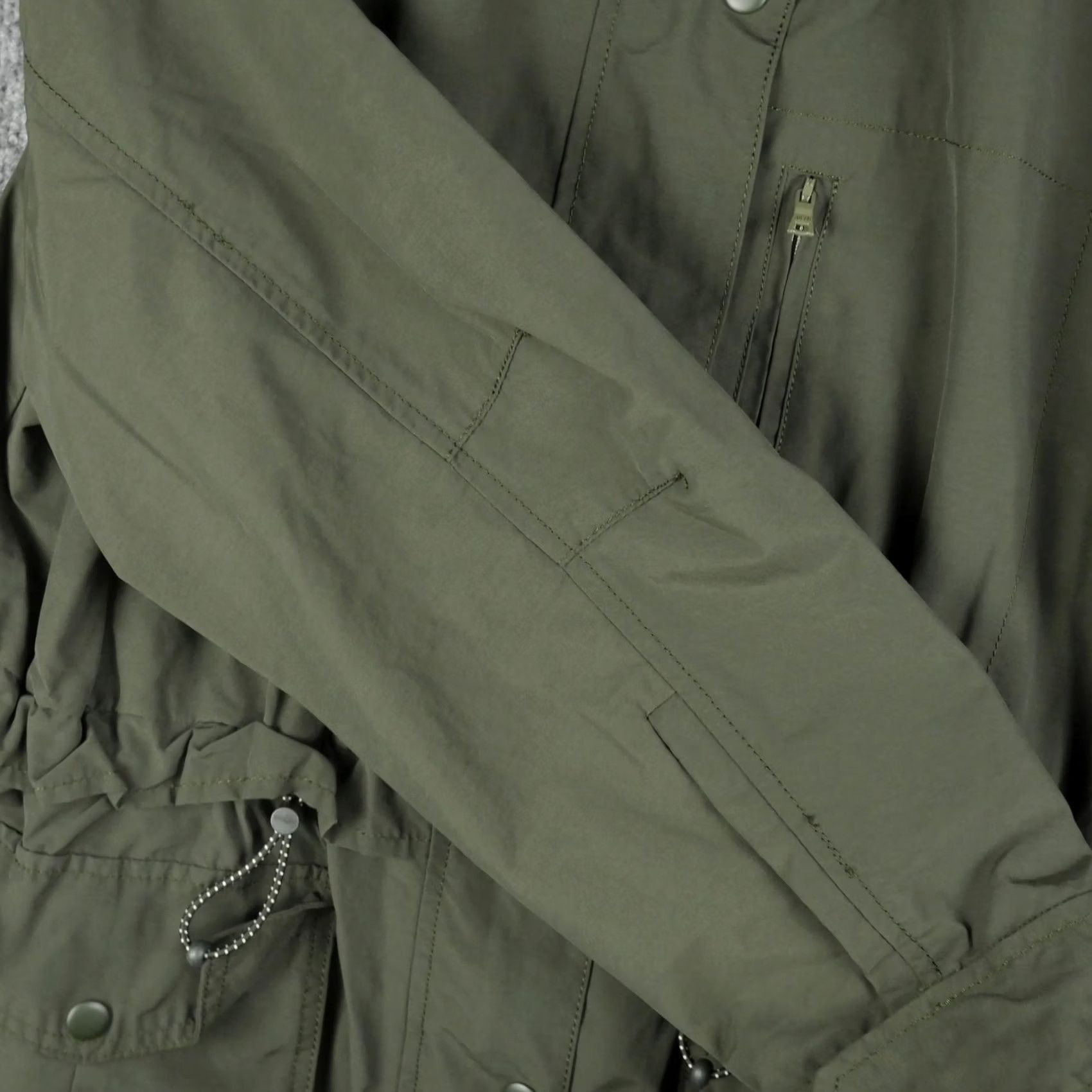 J.Crew J.Crew Utility Parka Jacket Womens Medium Green Hooded Pockets Zipper Drawstring Mid-Length Size M / US 6-8 / IT 42-44 - 5 Thumbnail