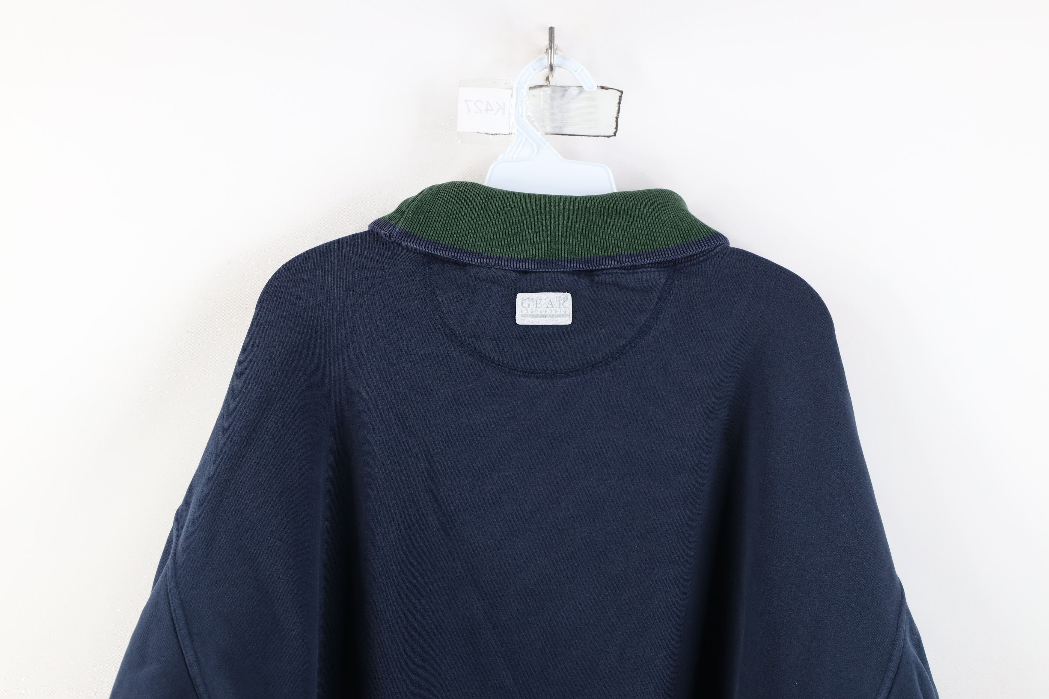 Vintage Vintage 90s Streetwear Alaska Turtleneck Sweatshirt Blue Size XL / US 12-14 / IT 48-50 - 14 Thumbnail