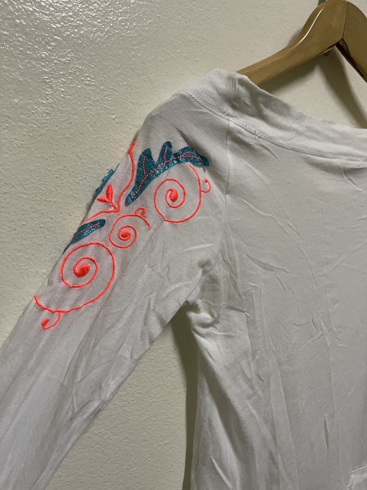 Diesel × Vintage Diesel Embroidery Flower Patches T Shirt Size L / US 10 / IT 46 - 9 Thumbnail
