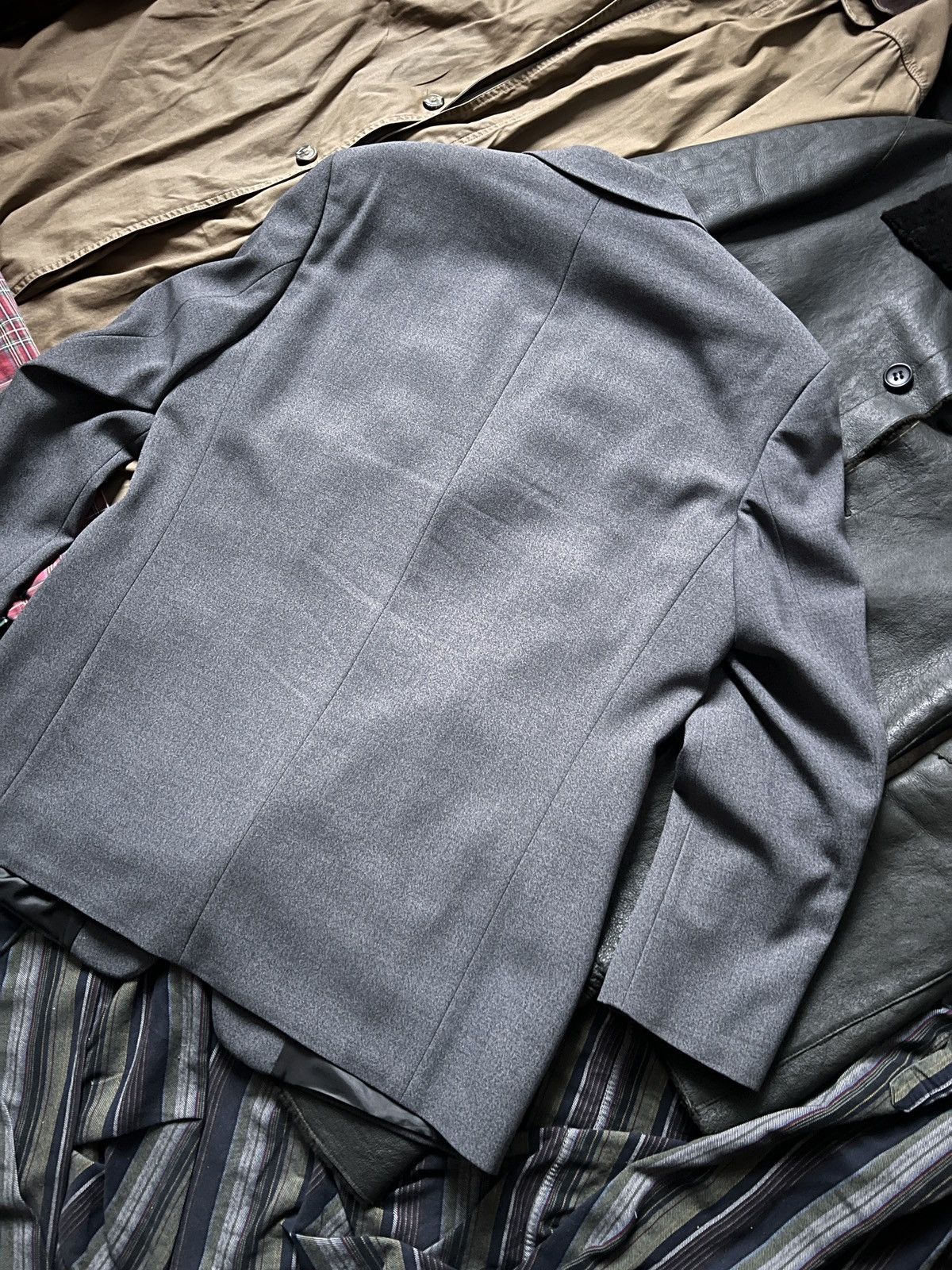 Yves Saint Laurent Yves Saint Laurent Grey Wool Blazer Jacket 52 Size 52S - 9 Thumbnail