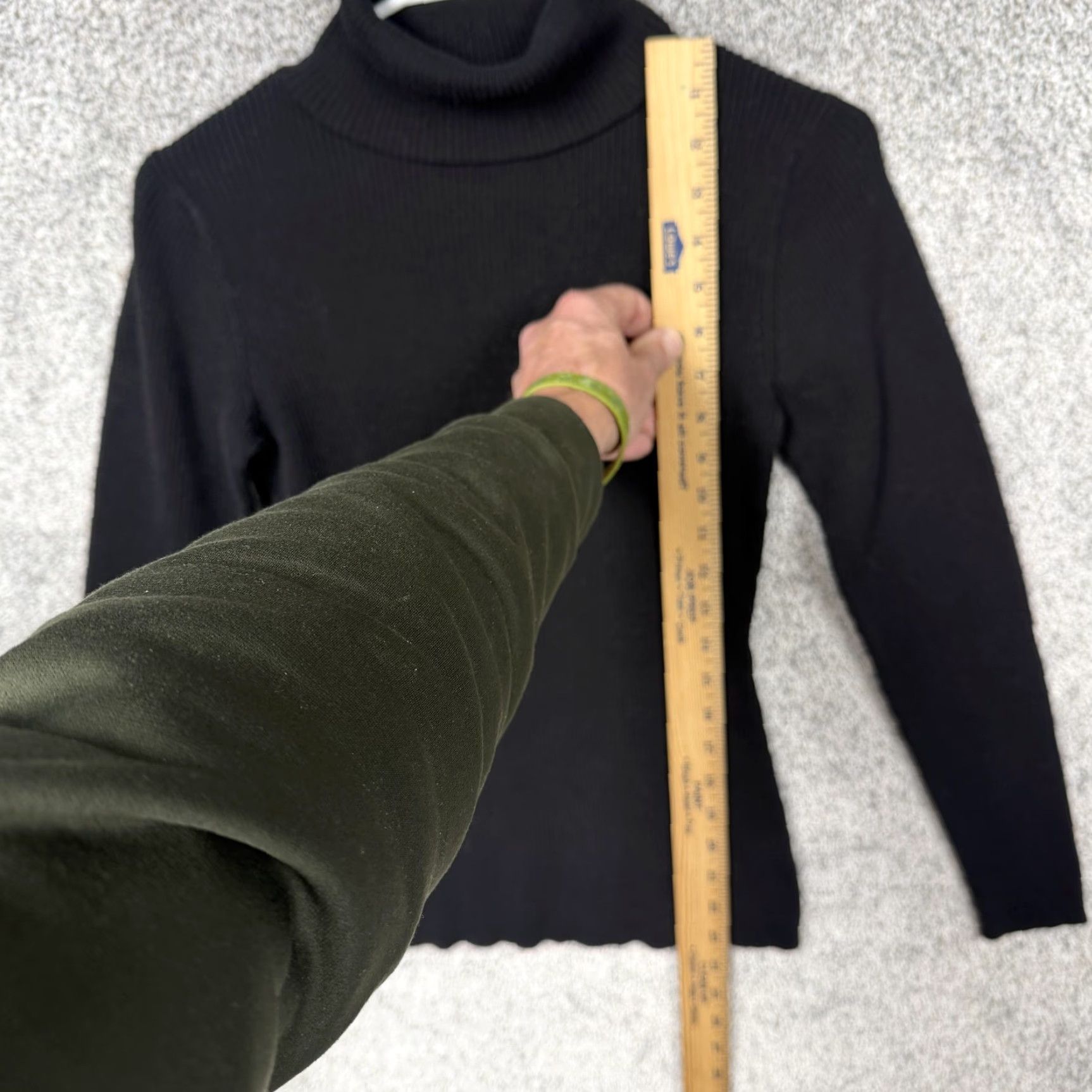 Vintage Relativity Black Turtleneck Sweater M Women Long Sleeve Knitted Pullover Office Capsule Minimalist Flat Ribbed Knit Size M / US 6-8 / IT 42-44 - 2 Thumbnail