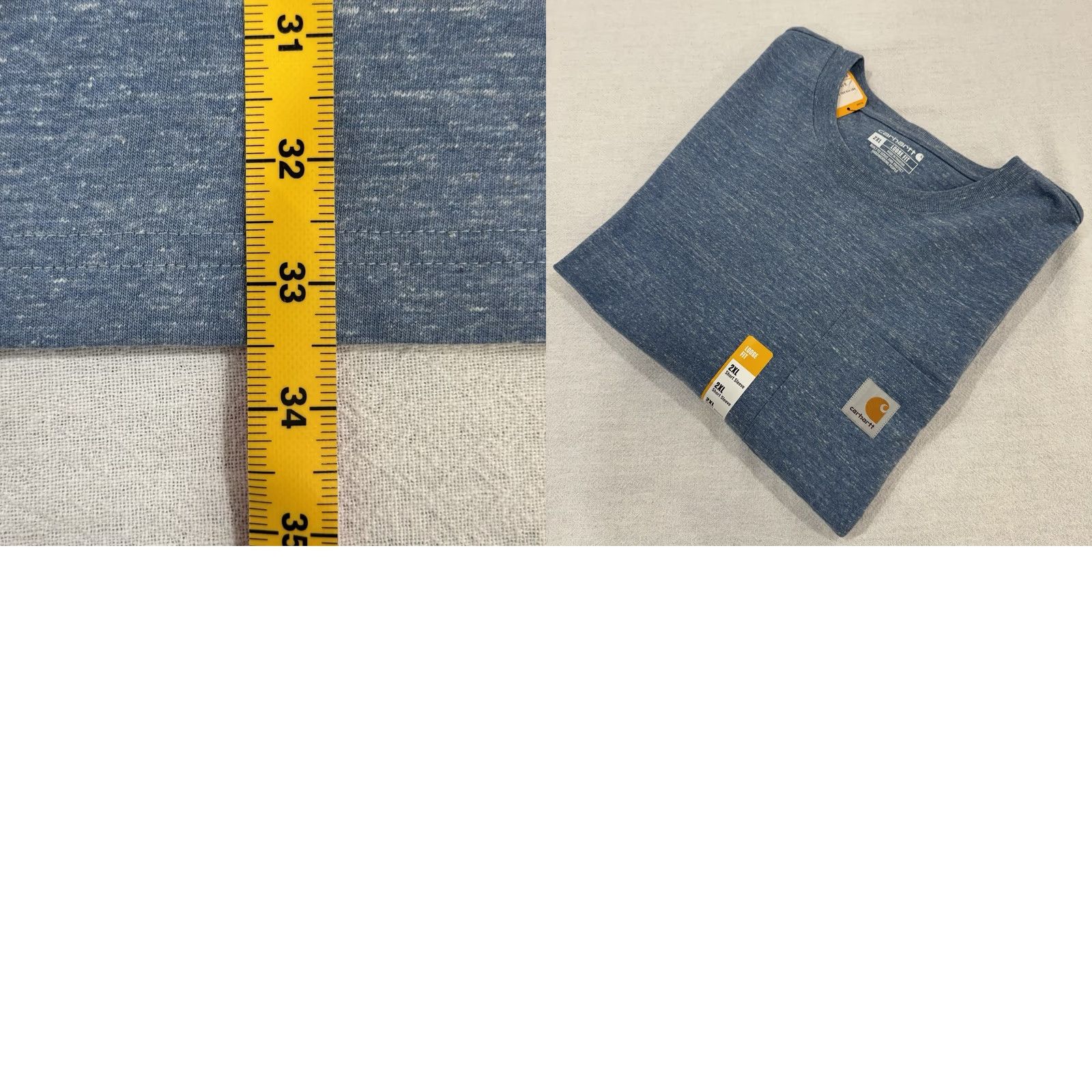 Carhartt Carhartt Shirt Heavyweight Blue T-Shirt Mens 2XL Loose Fit Pocket-Tee Workwear Size US XXL / EU 58 / 5 - 8 Thumbnail