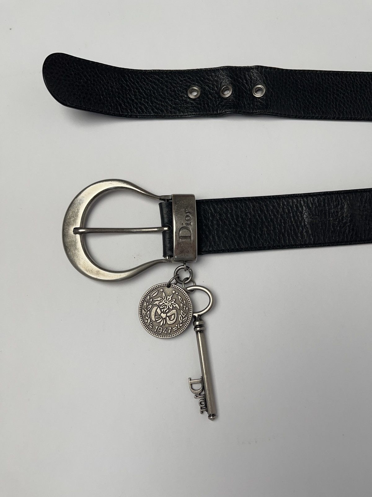 Dior Sold out Dior gaucho leather black leather belt Size ONE SIZE - 2 Thumbnail