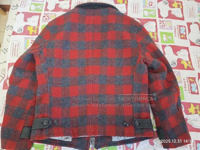 Schott Schott Wool with a leather jacket coat Size US M / EU 48-50 / 2 - 2 Thumbnail