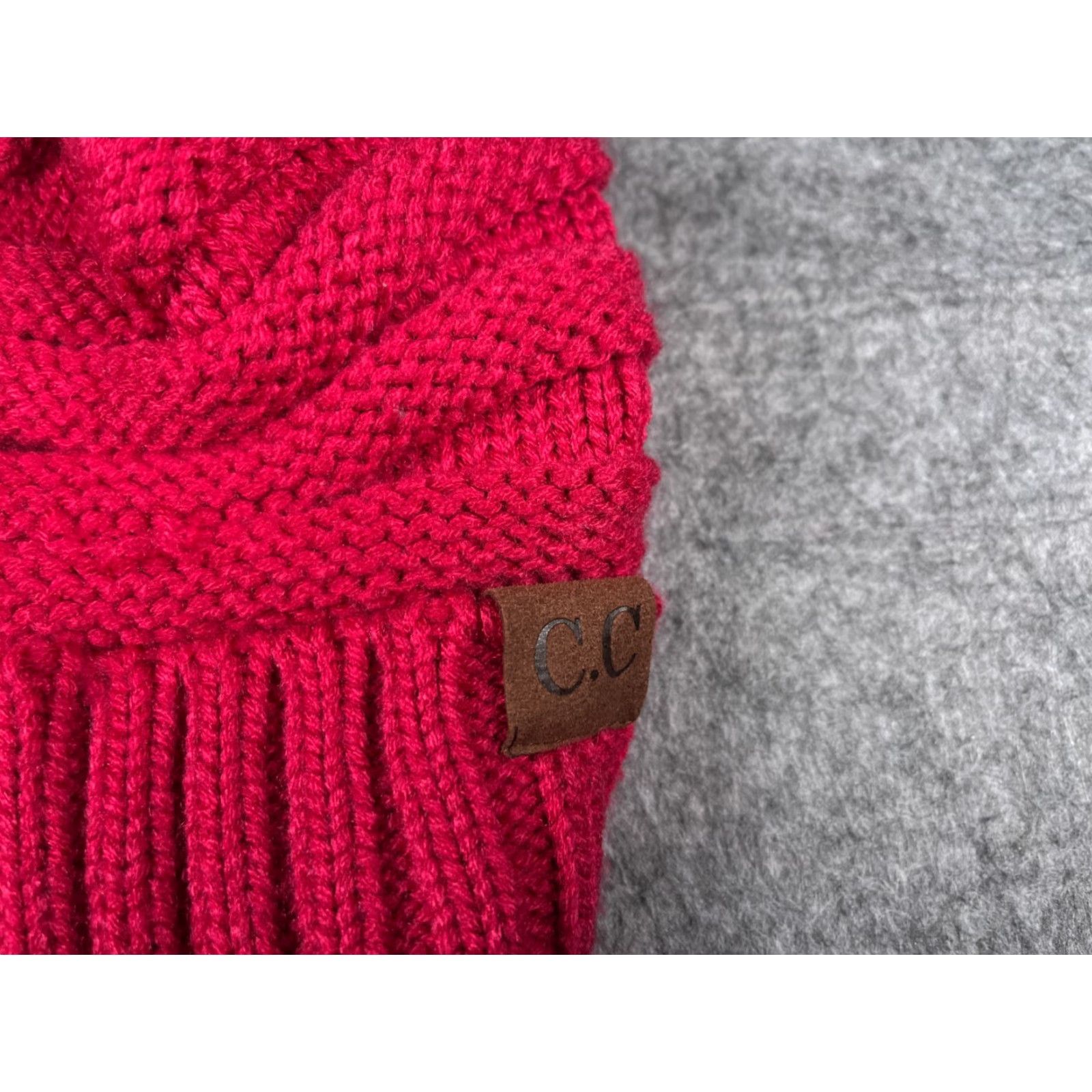 Pinko C.C Exclusive Beanie One Size Pink Knit 100% Acrylic Hat Womens Slouch Toque Embroidered Logo Size ONE SIZE - 2 Thumbnail