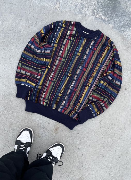 Coogi VINTAGE CARLO COLUCCI COOGI STYLE SWEATER KNIT RETRO Y2K