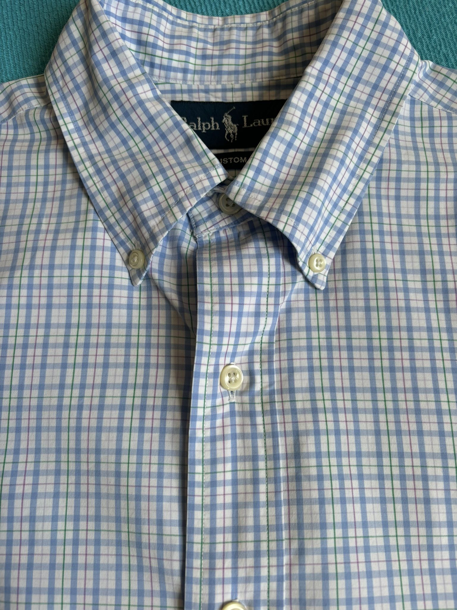 Ralph Lauren × Vintage Ralph Lauren vintage 80s blue shirt, blue pony size. 15/34 Size US L / EU 52-54 / 3 - 8 Thumbnail