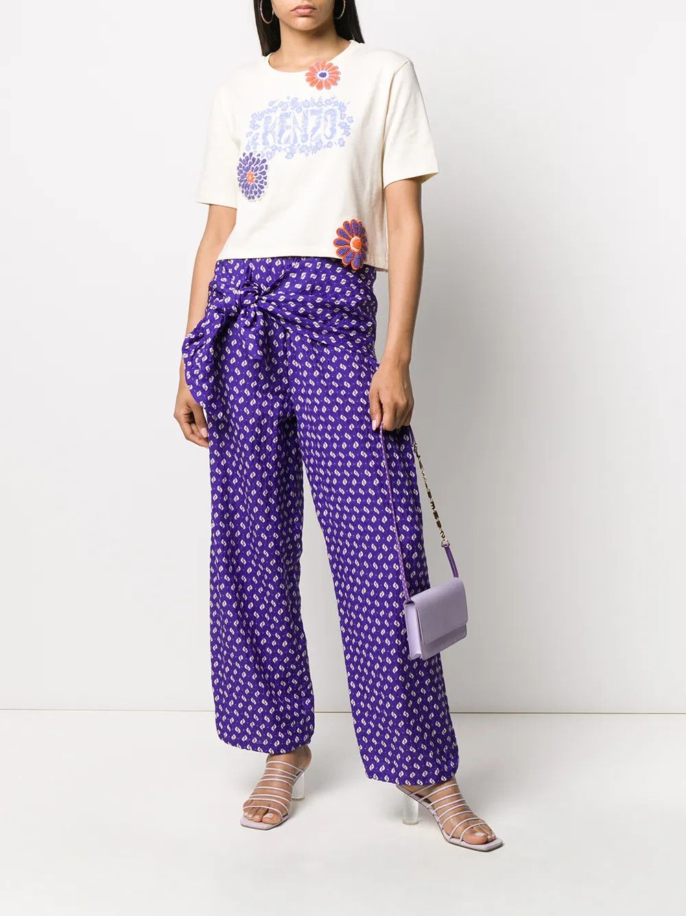 Kenzo o1y1025 Sweatpant in Purple/White Size 27" / US 4 / IT 40 - 4 Thumbnail