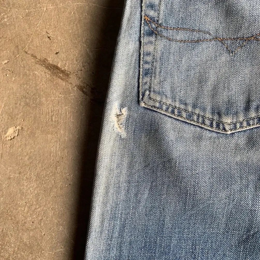 RRL Ralph Lauren PRL Polo Ralph Lauren Distressed Faded Jeans Ripped Denim Size US 33 - 17 Thumbnail